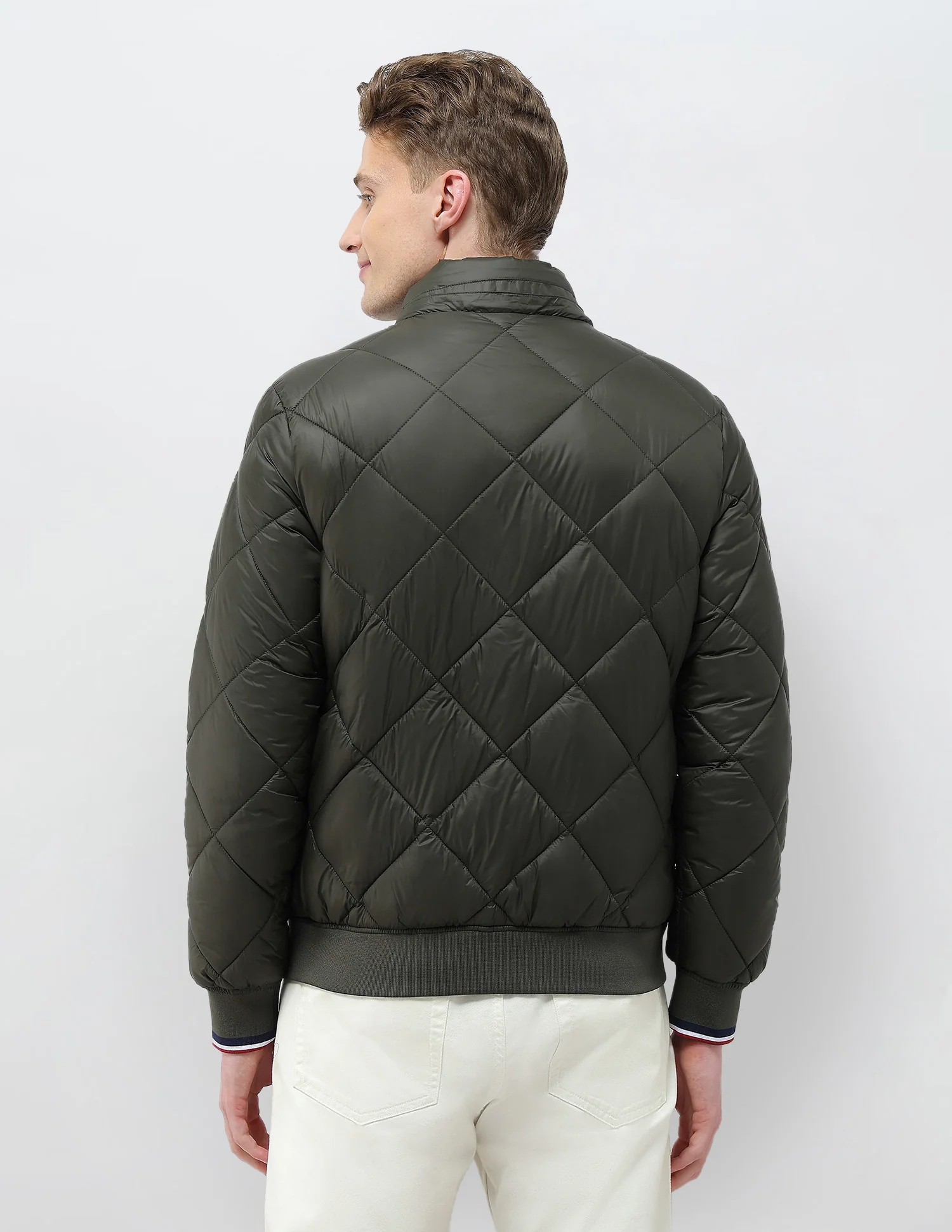 Solid Regular Fit Puffer Jacket - Image 5