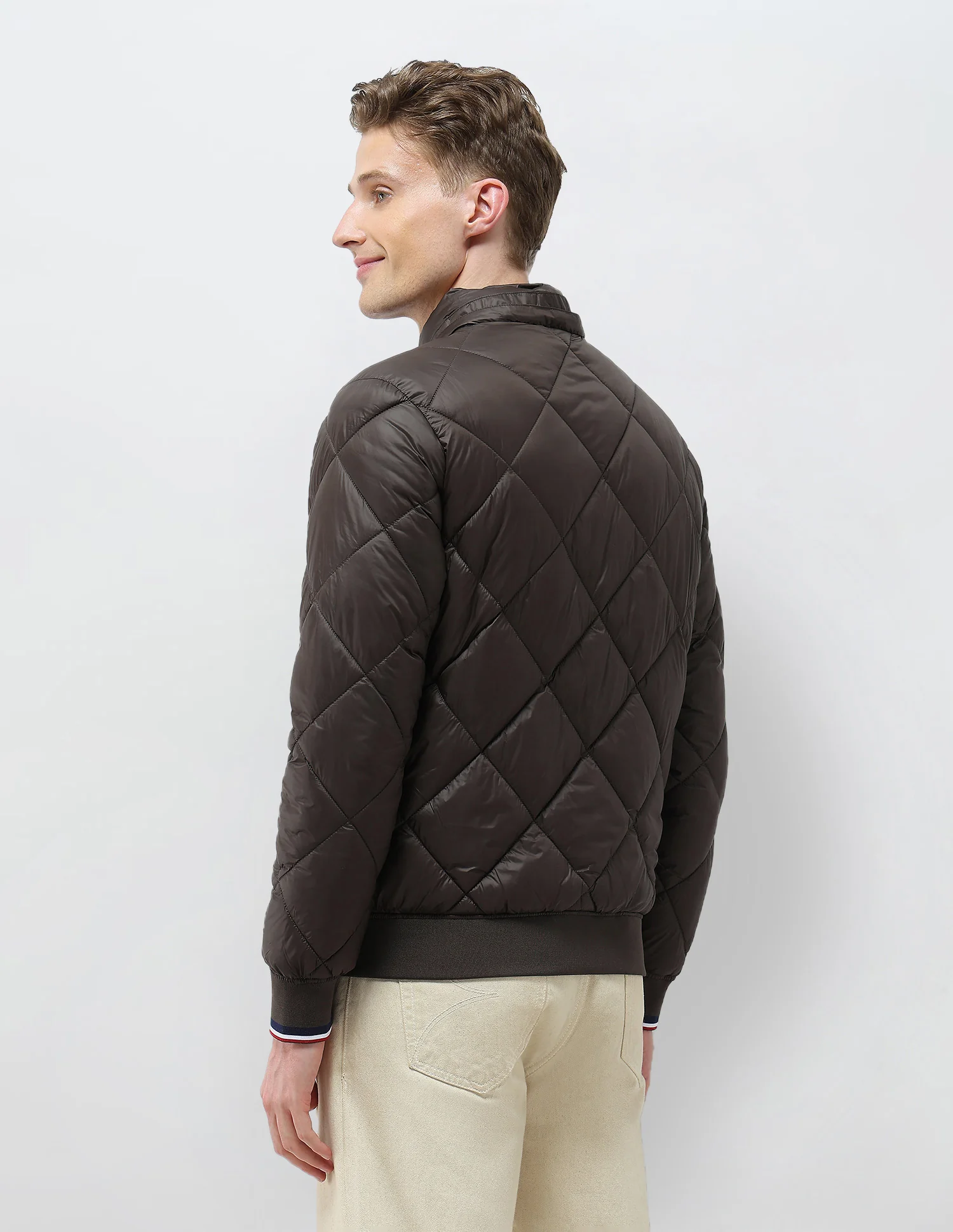 Solid Regular Fit Puffer Jacket - Image 5
