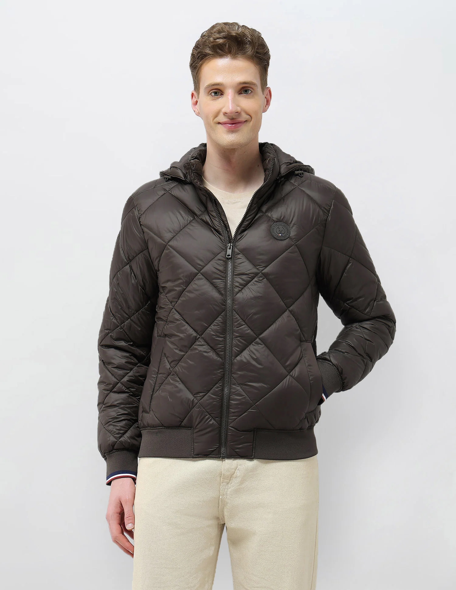 Solid Regular Fit Puffer Jacket - Image 6