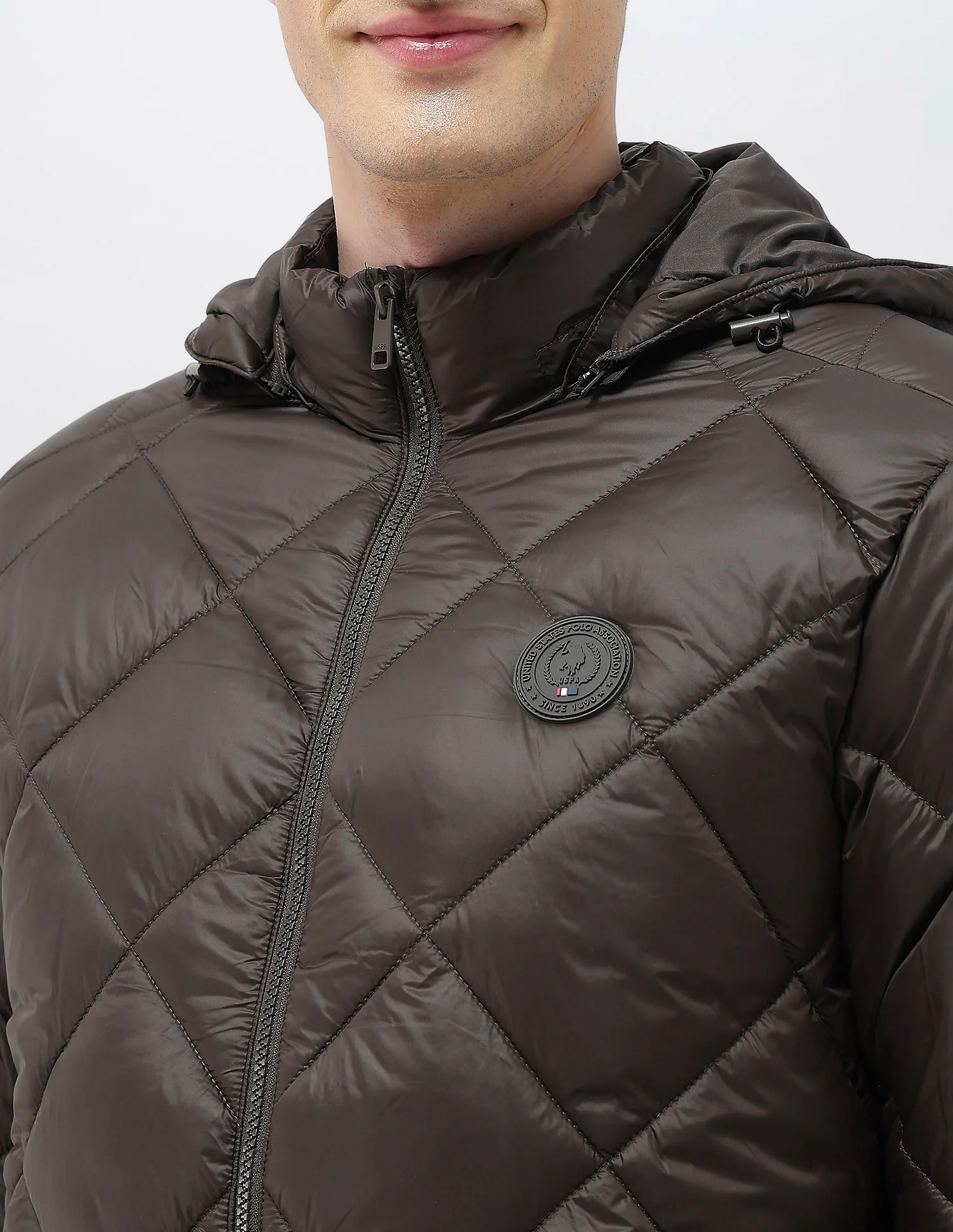 Solid Regular Fit Puffer Jacket - Image 7