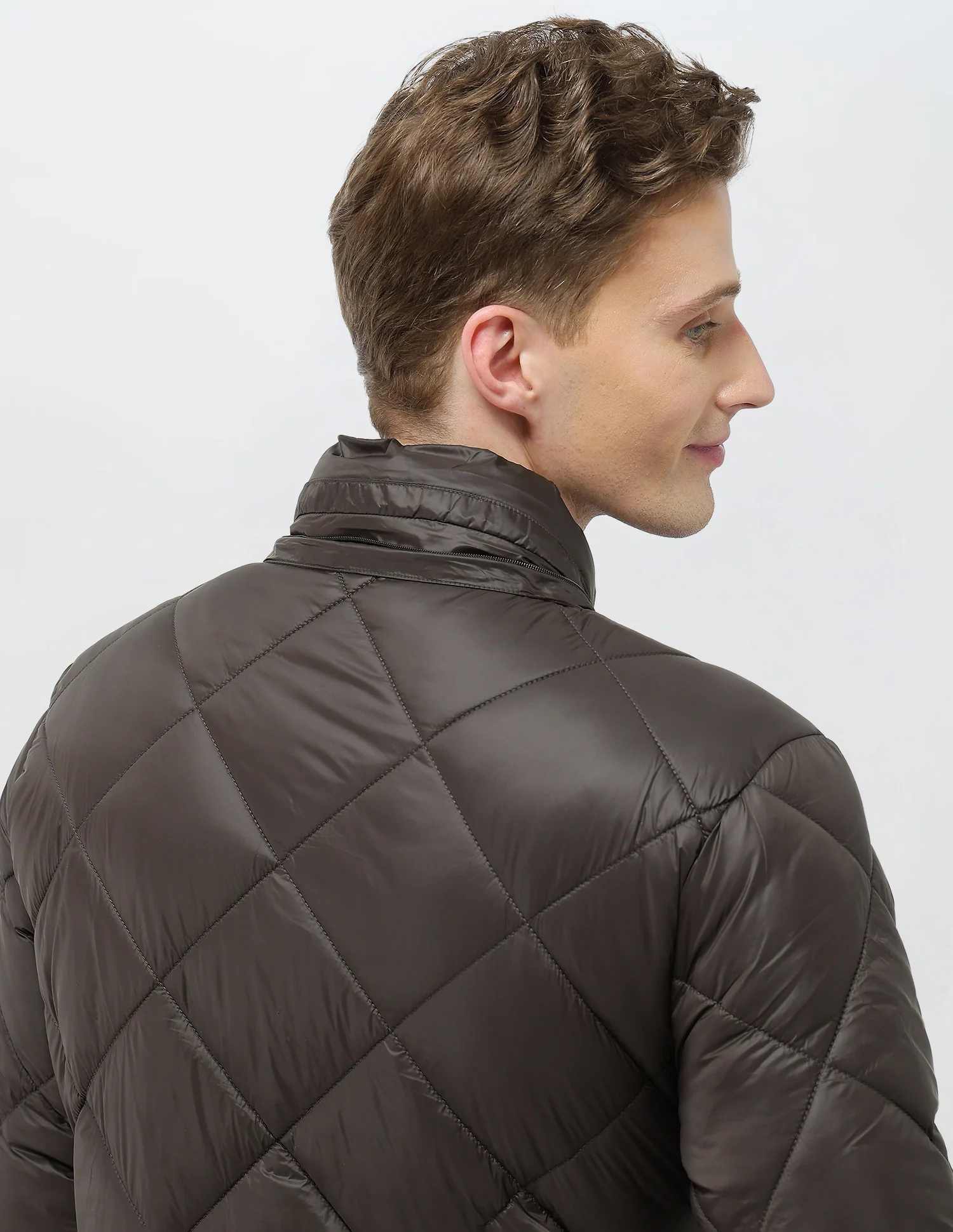 Solid Regular Fit Puffer Jacket - Image 8