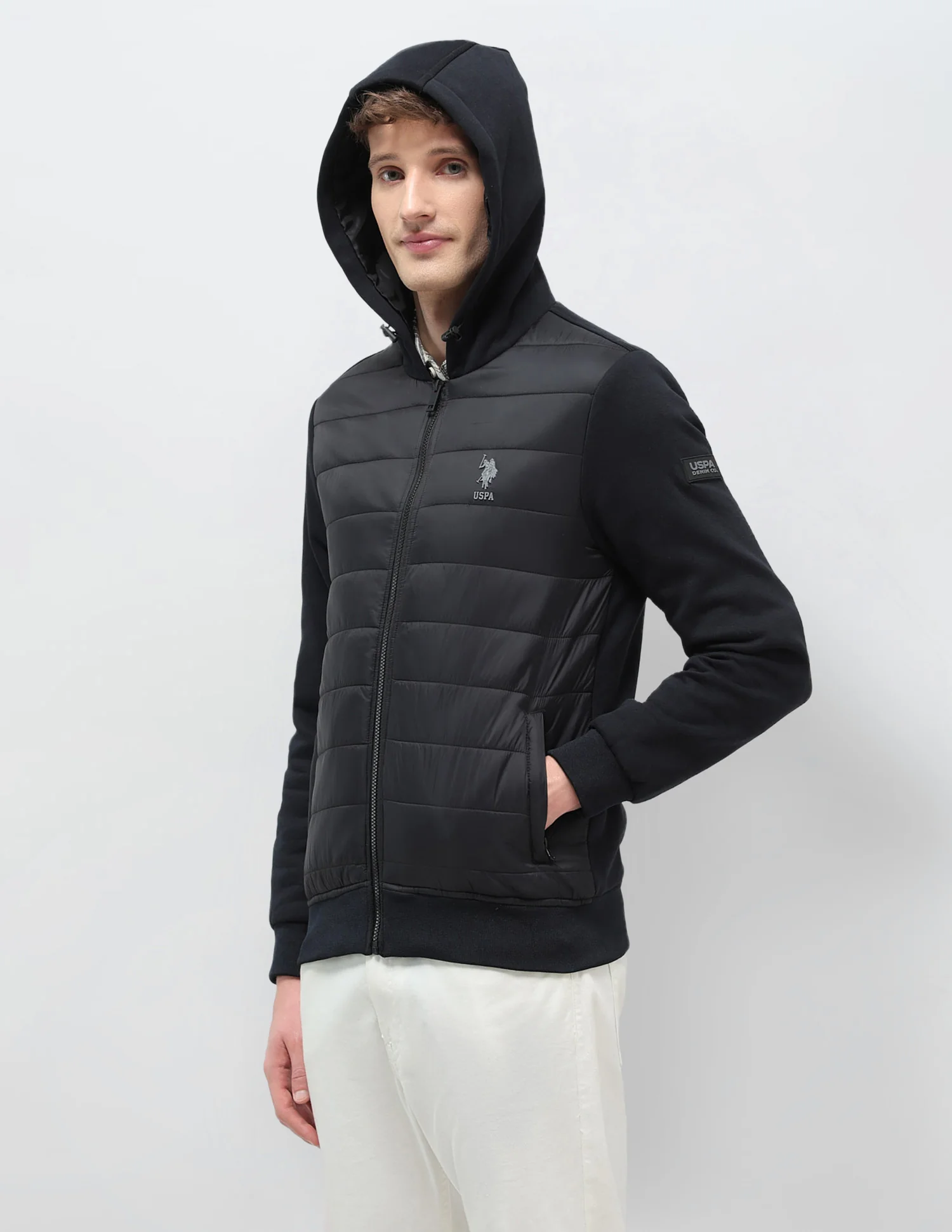 Solid Regular Fit Puffer Jacket - Image 4