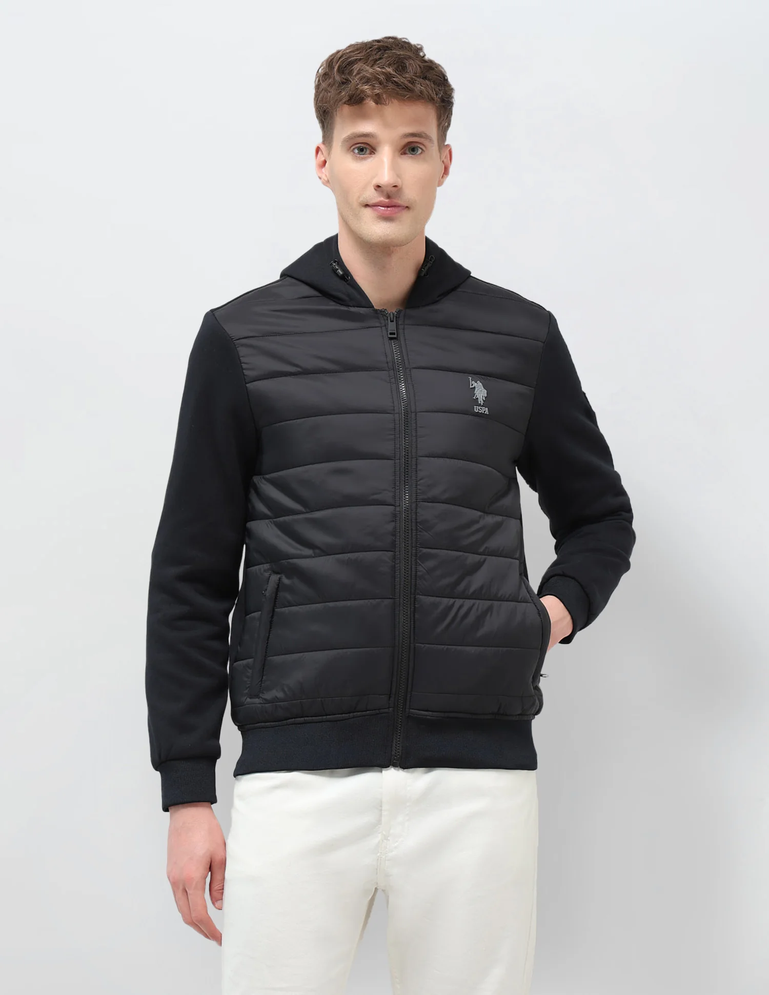 Solid Regular Fit Puffer Jacket - Image 6