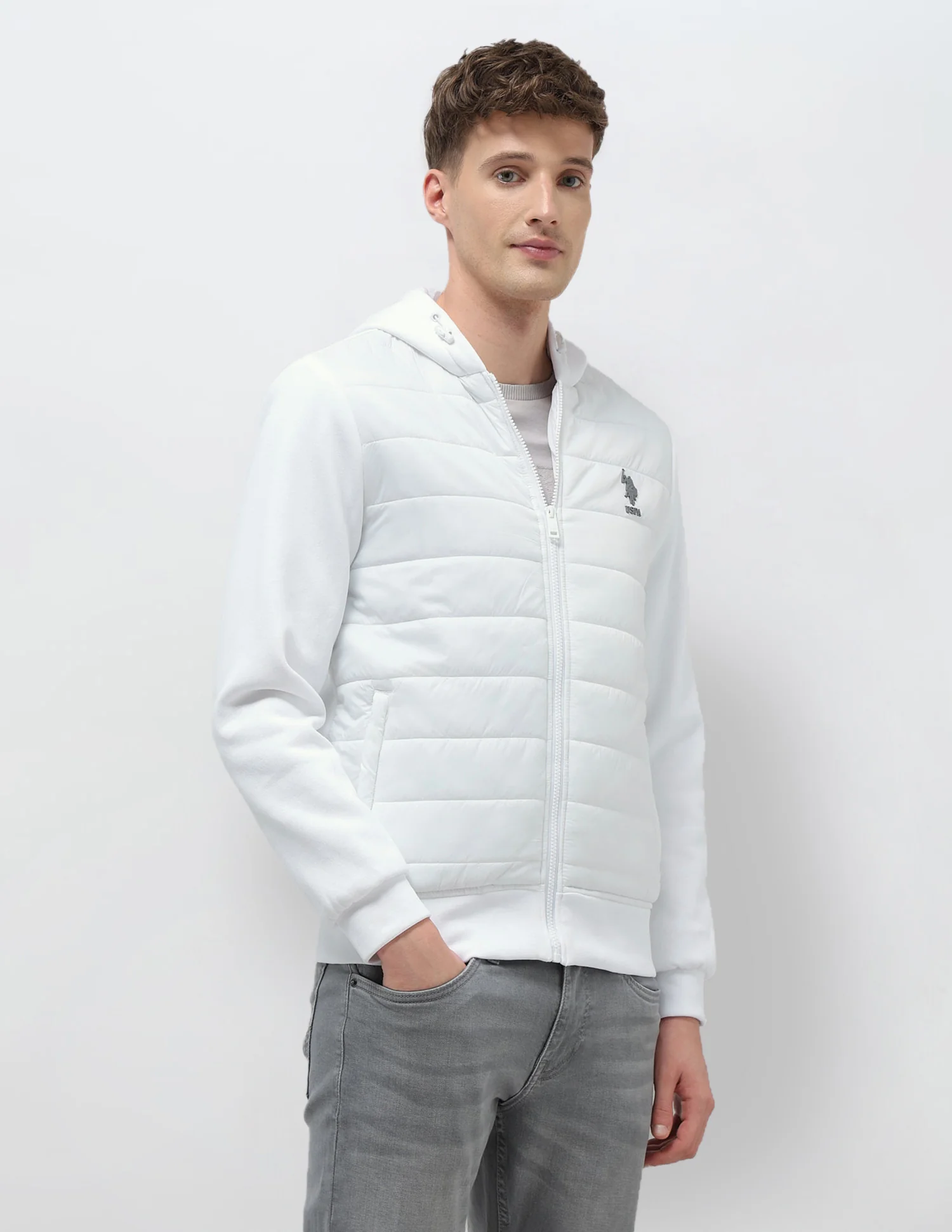 Solid Regular Fit Puffer Jacket - Image 10