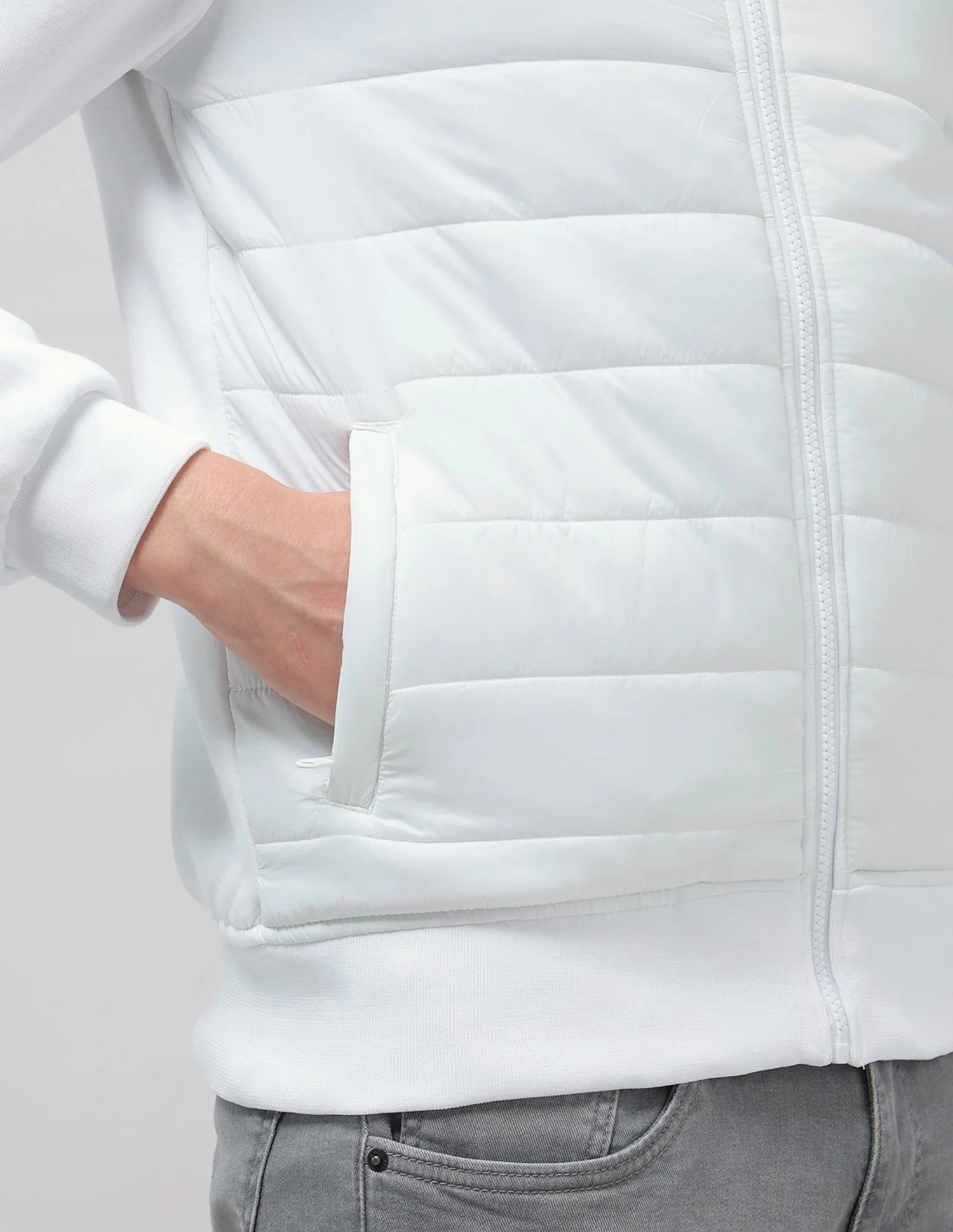 Solid Regular Fit Puffer Jacket - Image 8