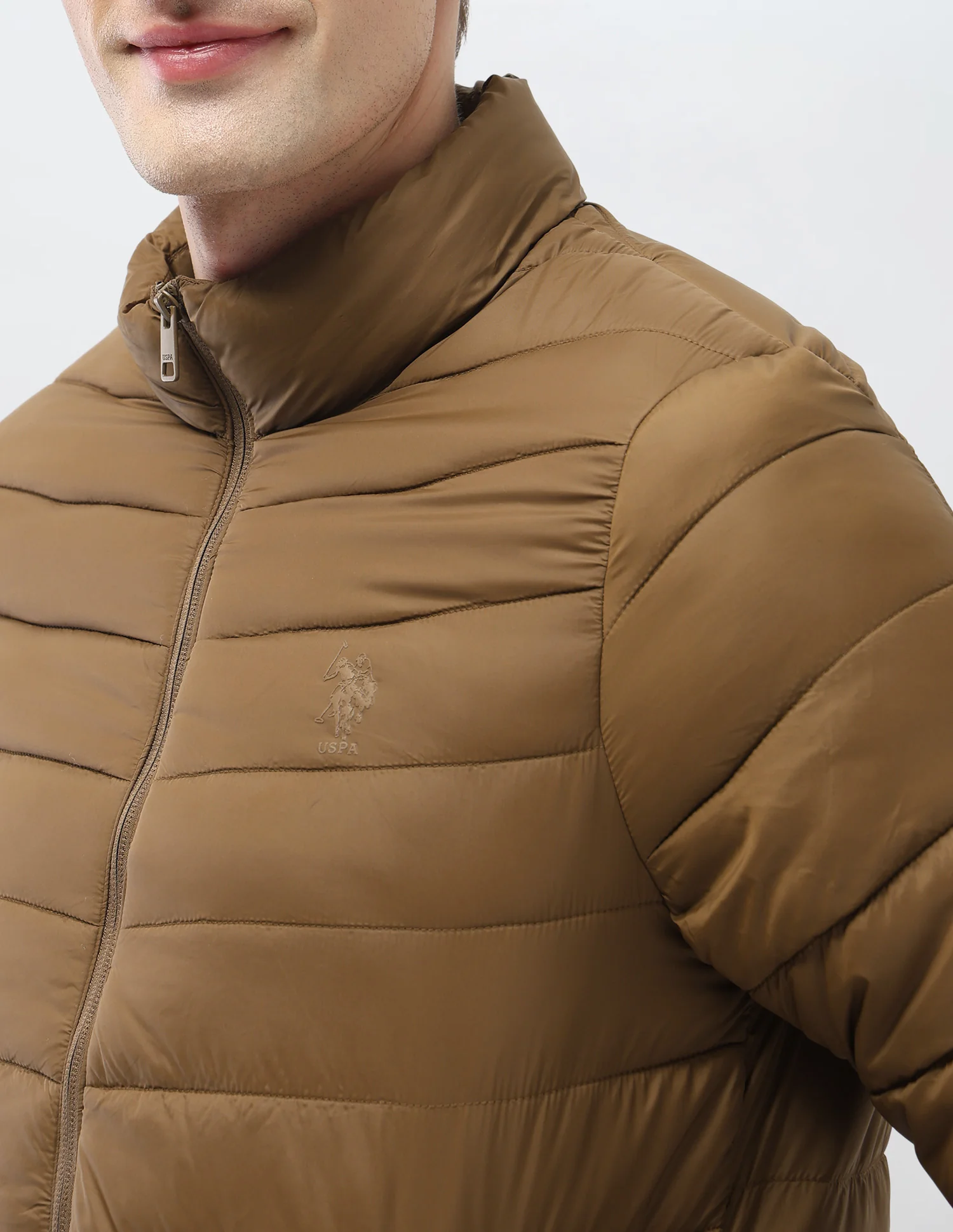 Solid Regular Fit Puffer Jacket - Image 7