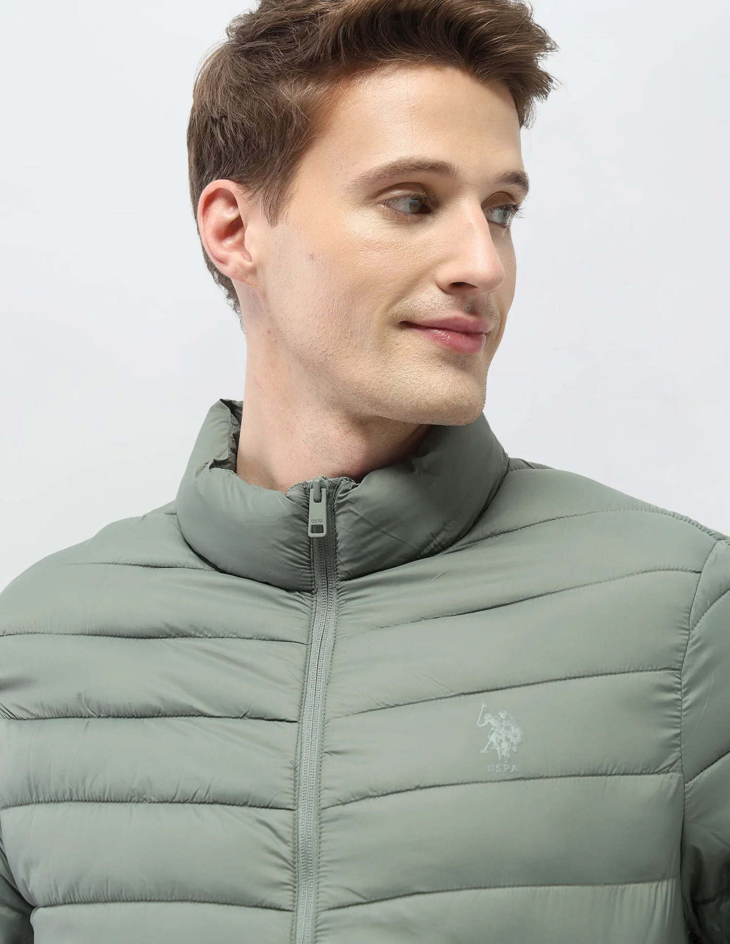 Solid Regular Fit Puffer Jacket - Image 7