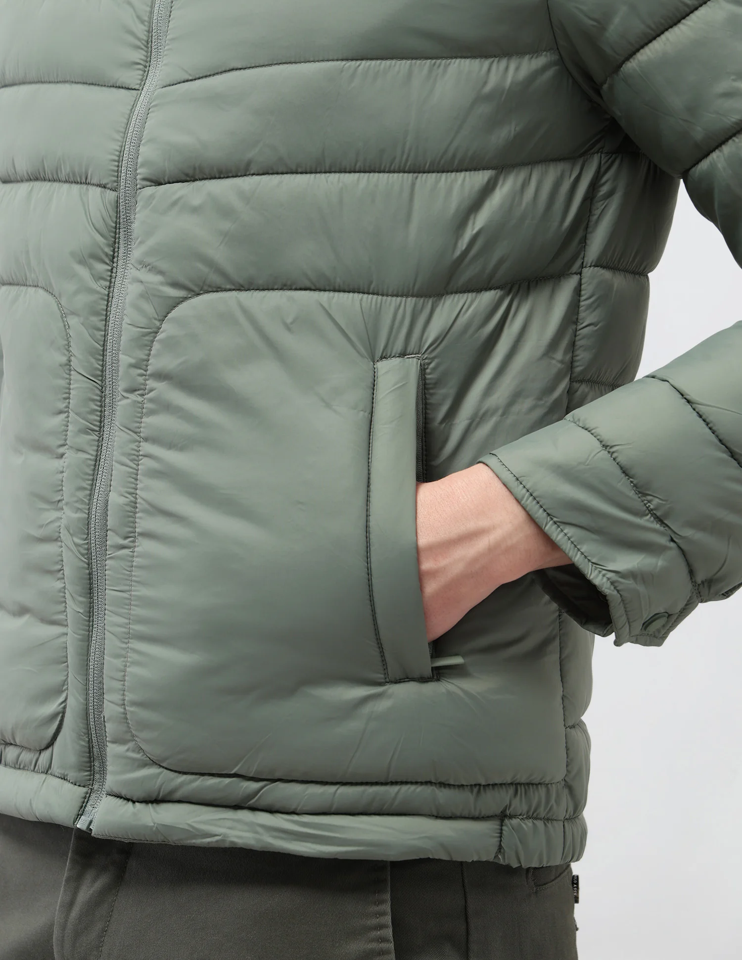 Solid Regular Fit Puffer Jacket - Image 8