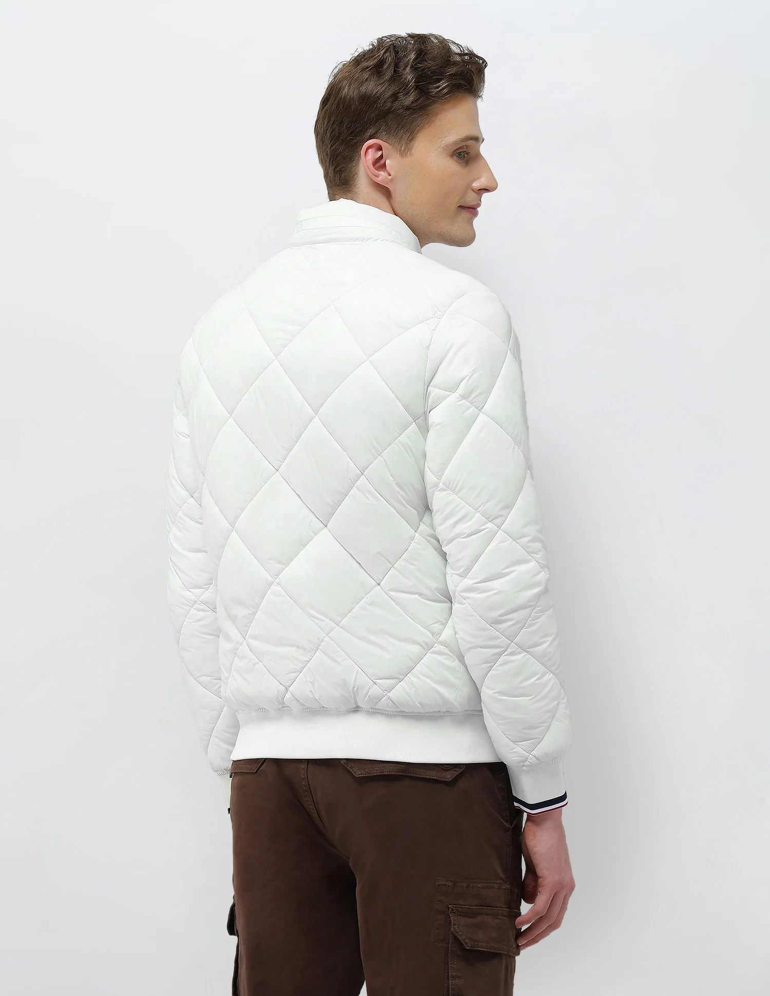 Solid Regular Fit Puffer Jacket - Image 5
