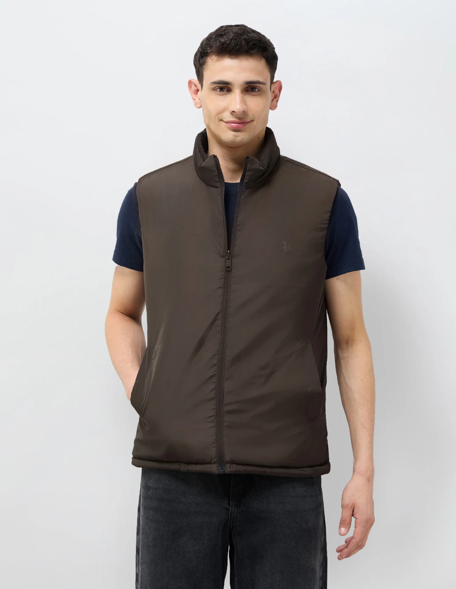 Solid Regular Fit Reversible Jacket - Image 9