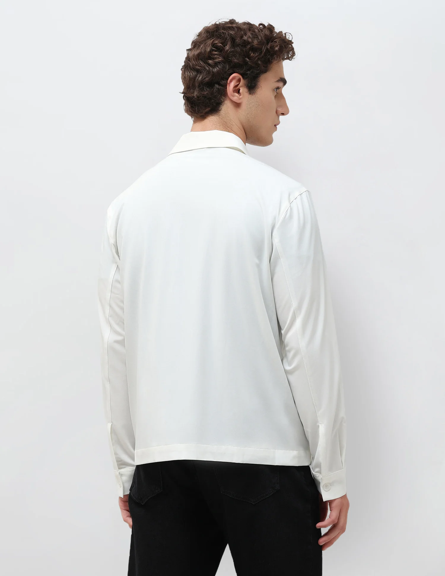 Solid Regular Fit Shacket - Image 5
