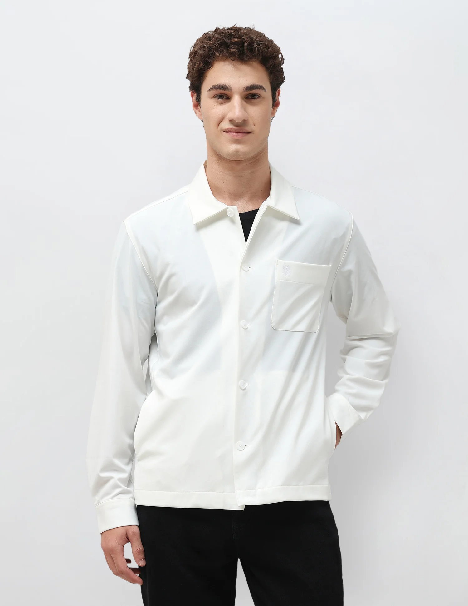 Solid Regular Fit Shacket - Image 6