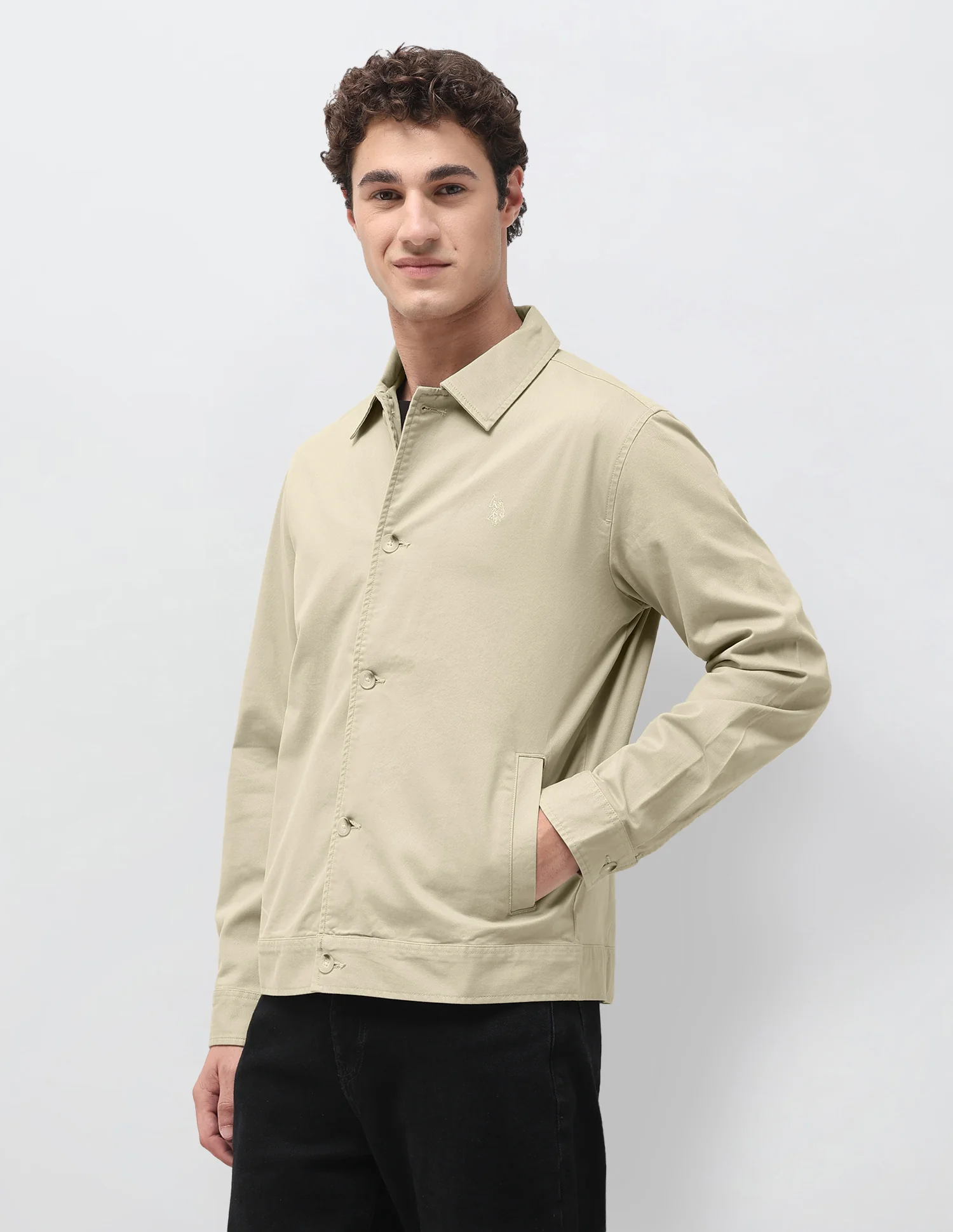 Solid Regular Fit Shacket - Image 4