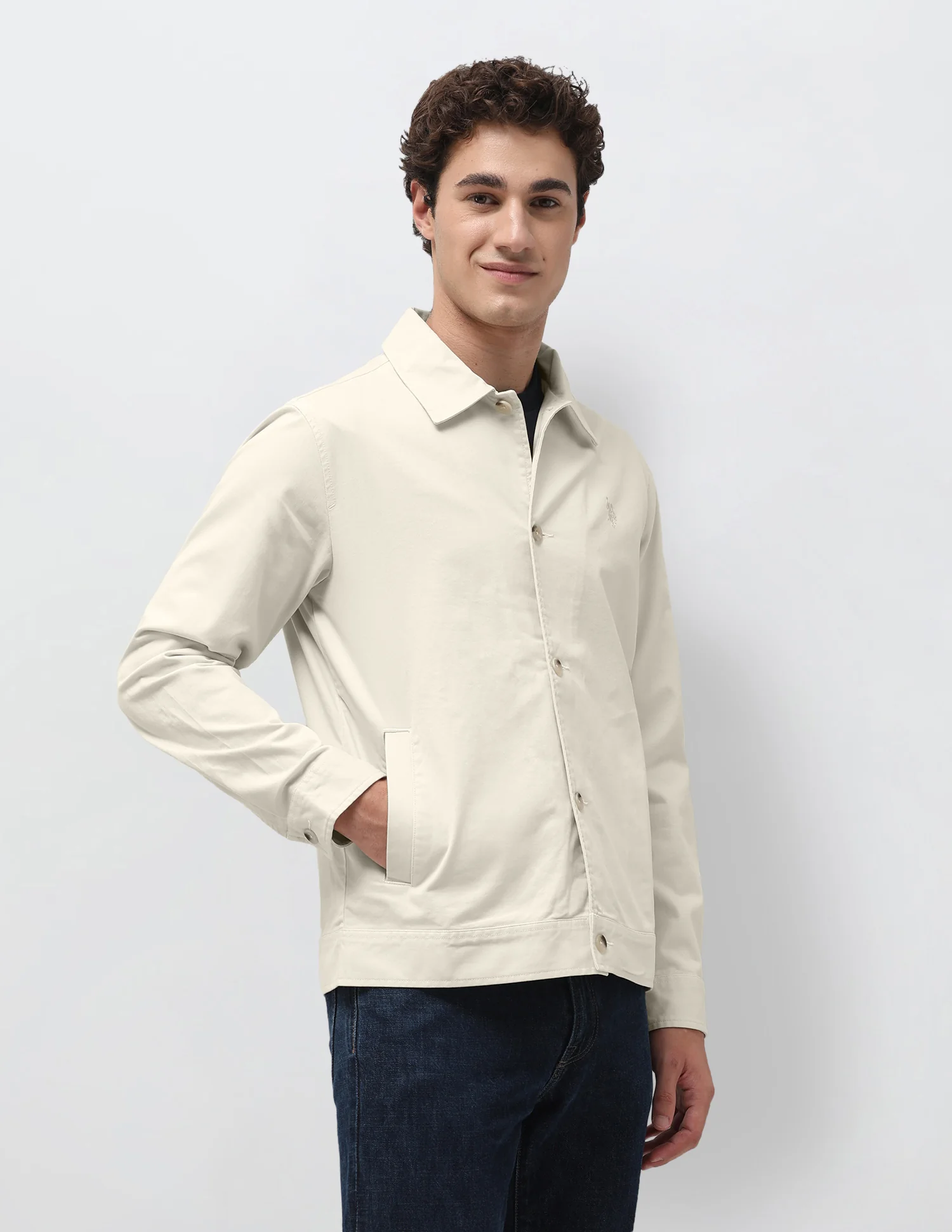Solid Regular Fit Shacket - Image 4