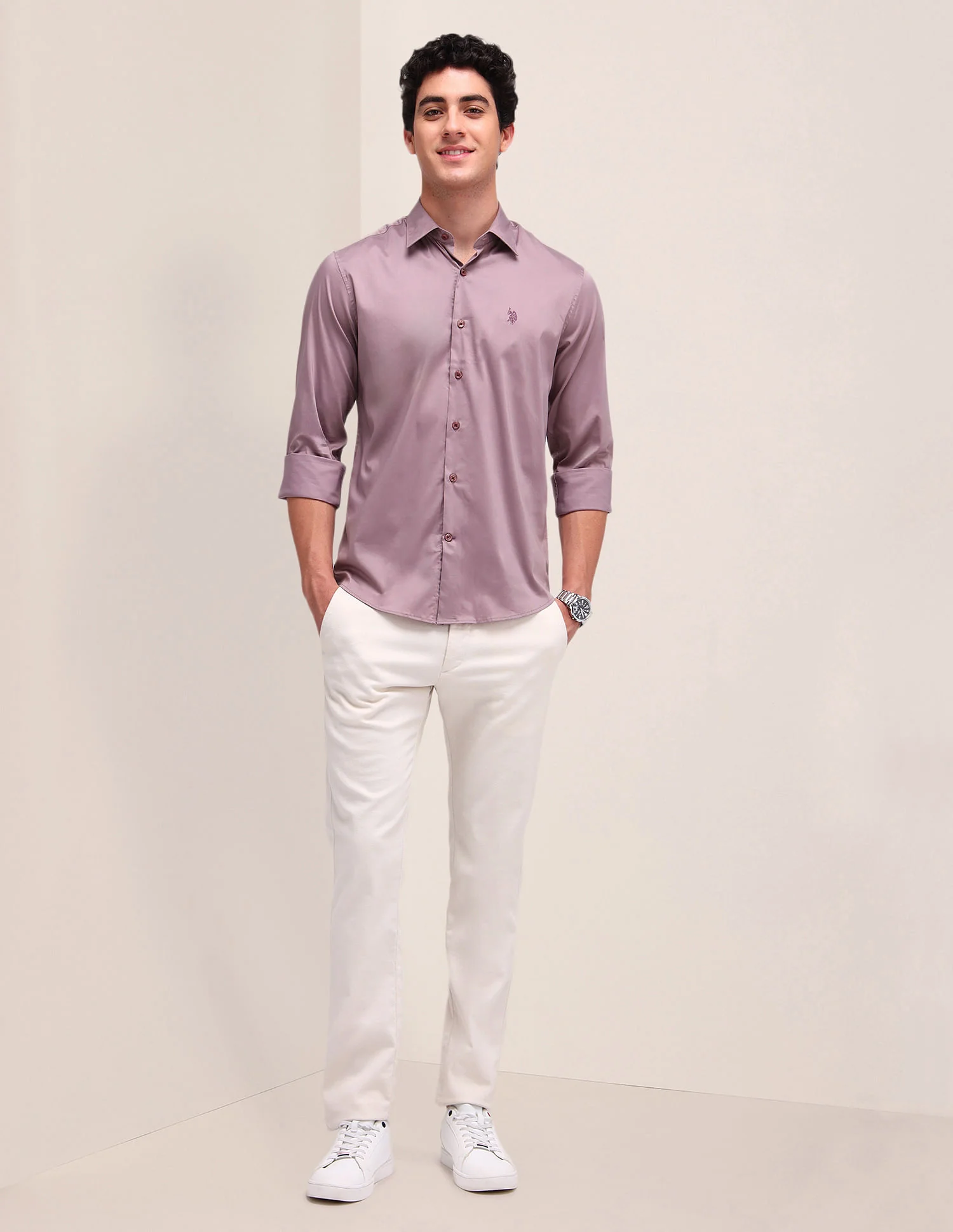 Solid Regular Fit Shirt - Image 3