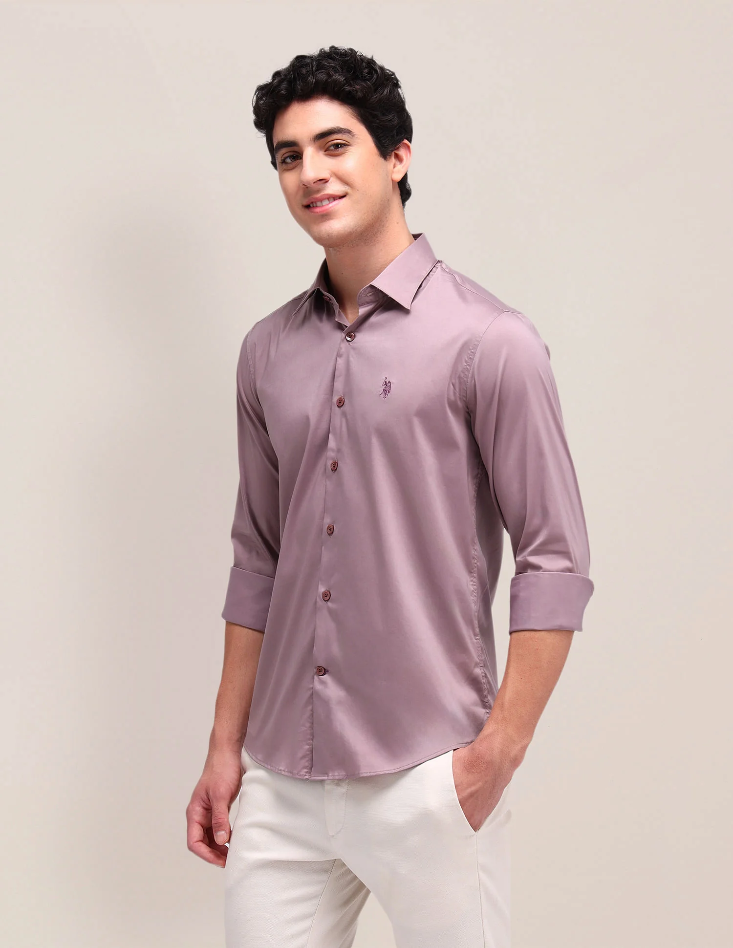 Solid Regular Fit Shirt - Image 4