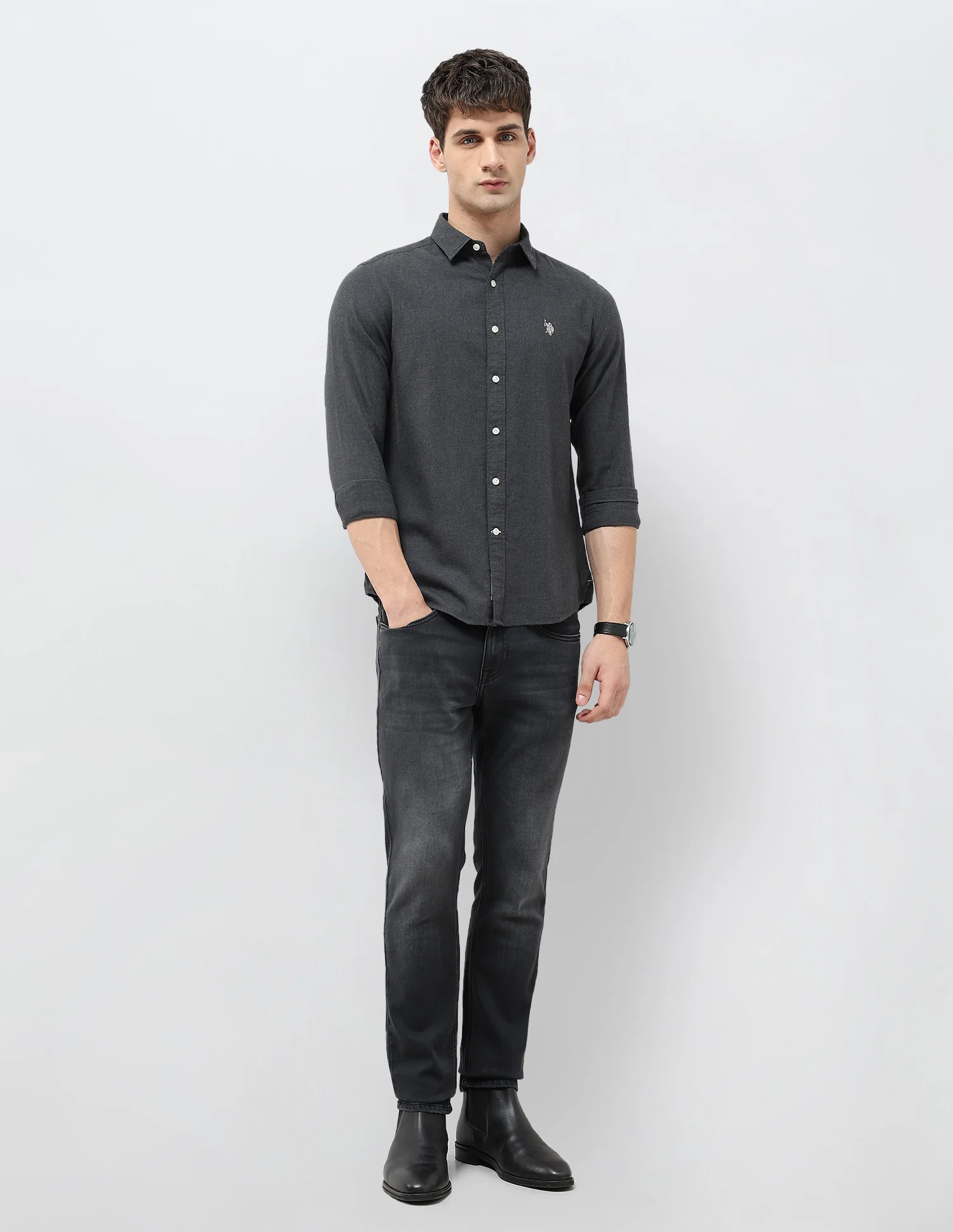 Solid Regular Fit Shirt - Image 3