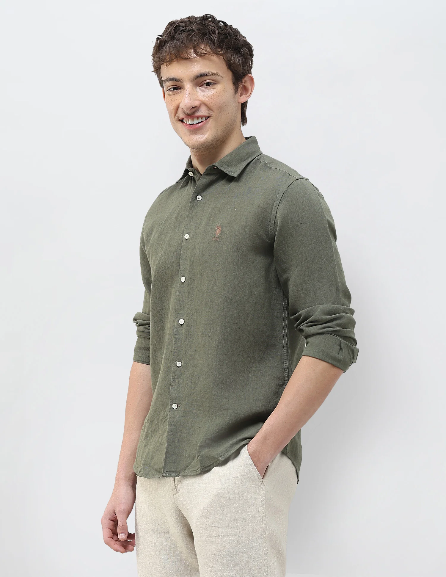 Solid Regular Fit Shirt - Image 4