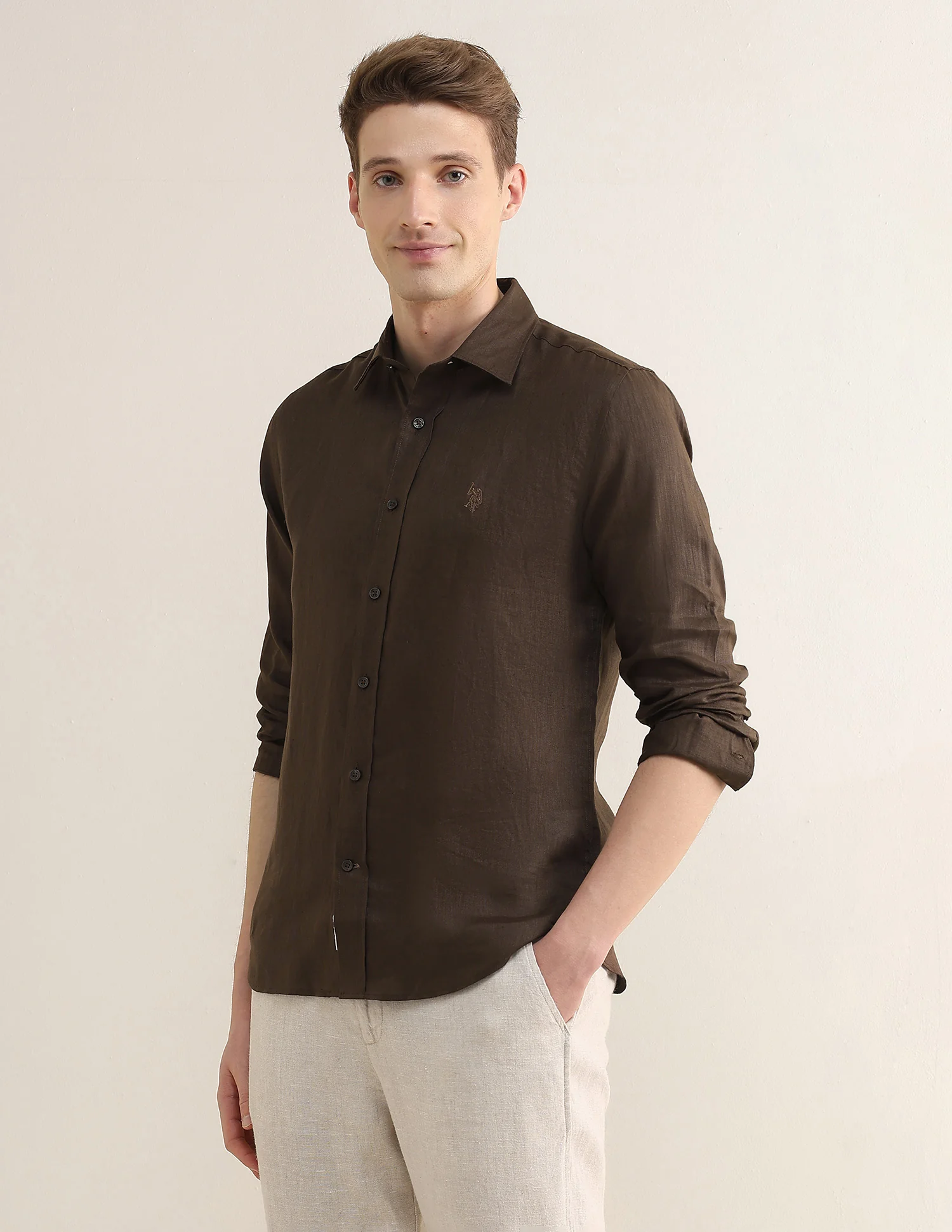 Solid Regular Fit Shirt - Image 4