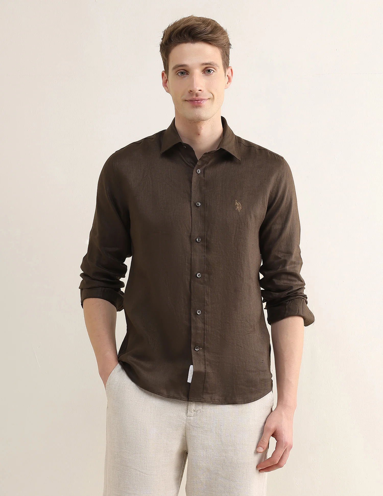 Solid Regular Fit Shirt - Image 6