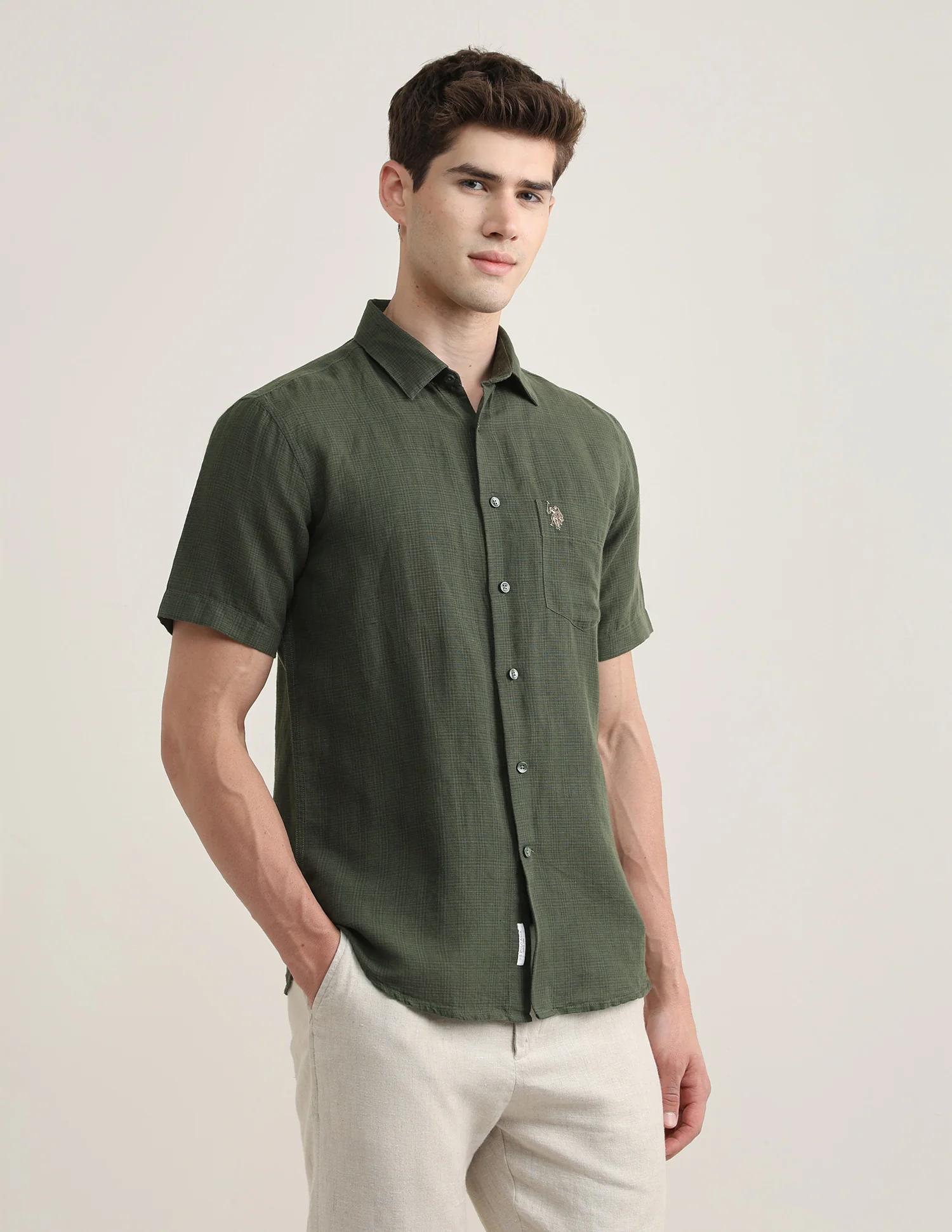 Solid Regular Fit Shirt - Image 4