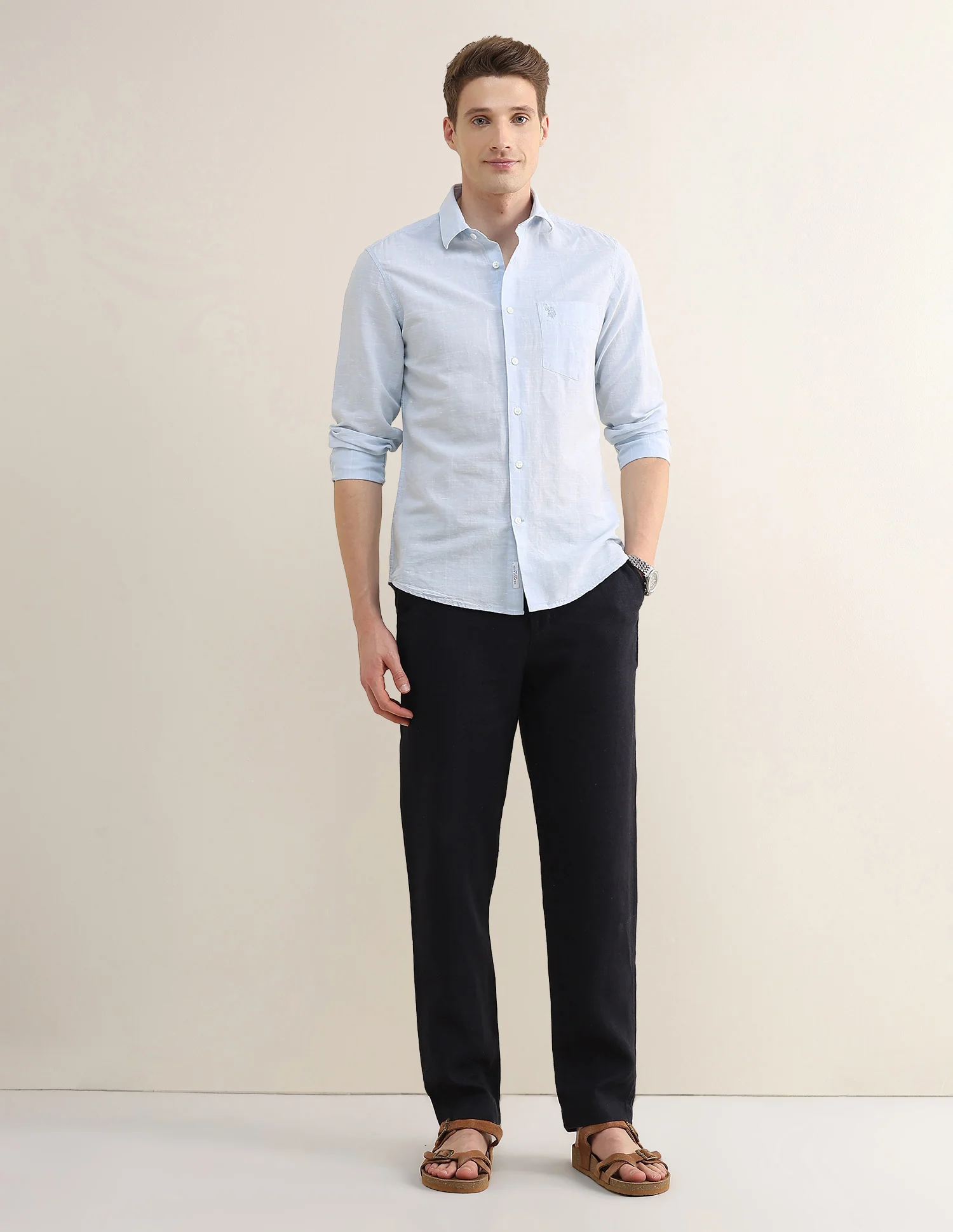 Solid Regular Fit Shirt - Image 3