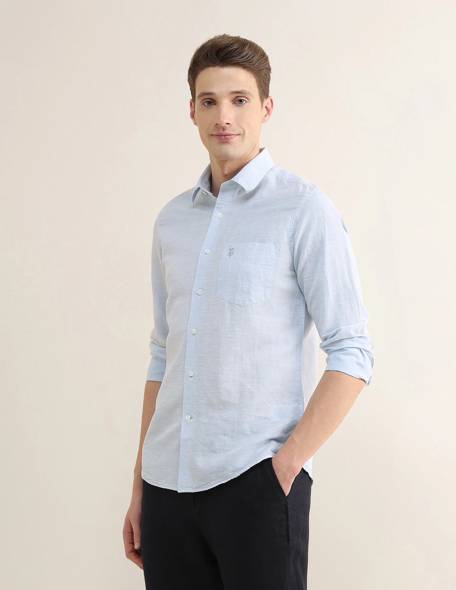 Solid Regular Fit Shirt - Image 4