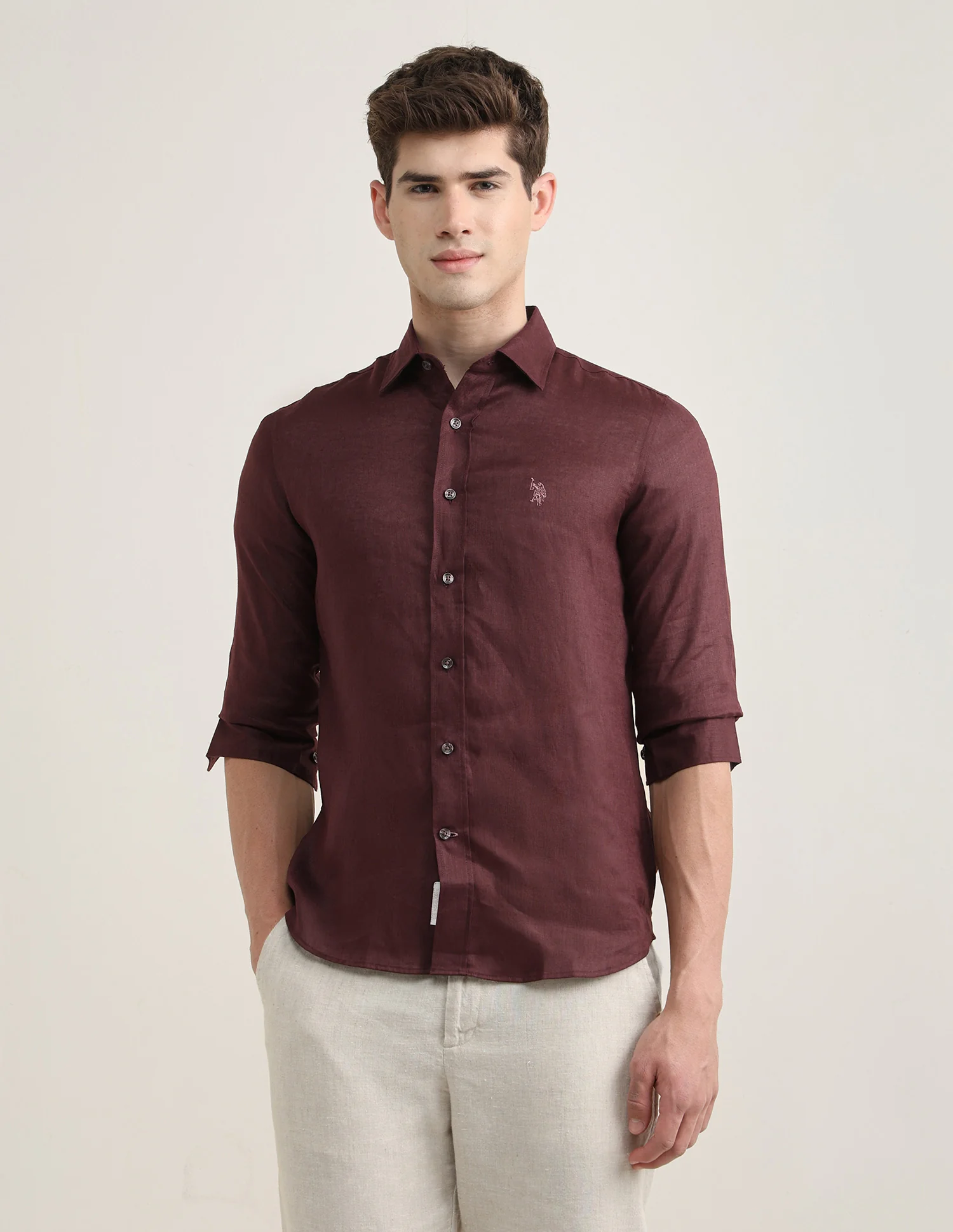 Solid Regular Fit Shirt - Image 6
