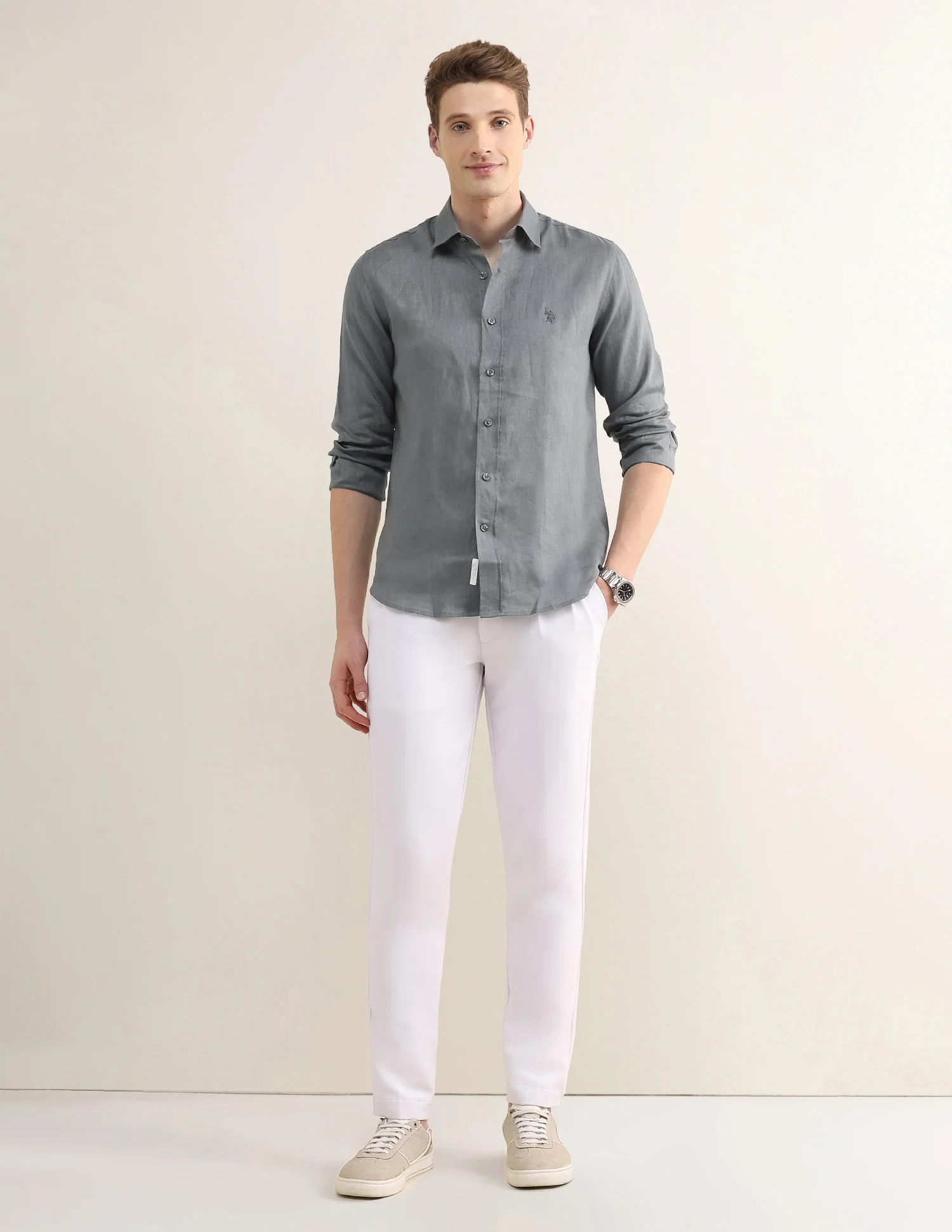 Solid Regular Fit Shirt - Image 3