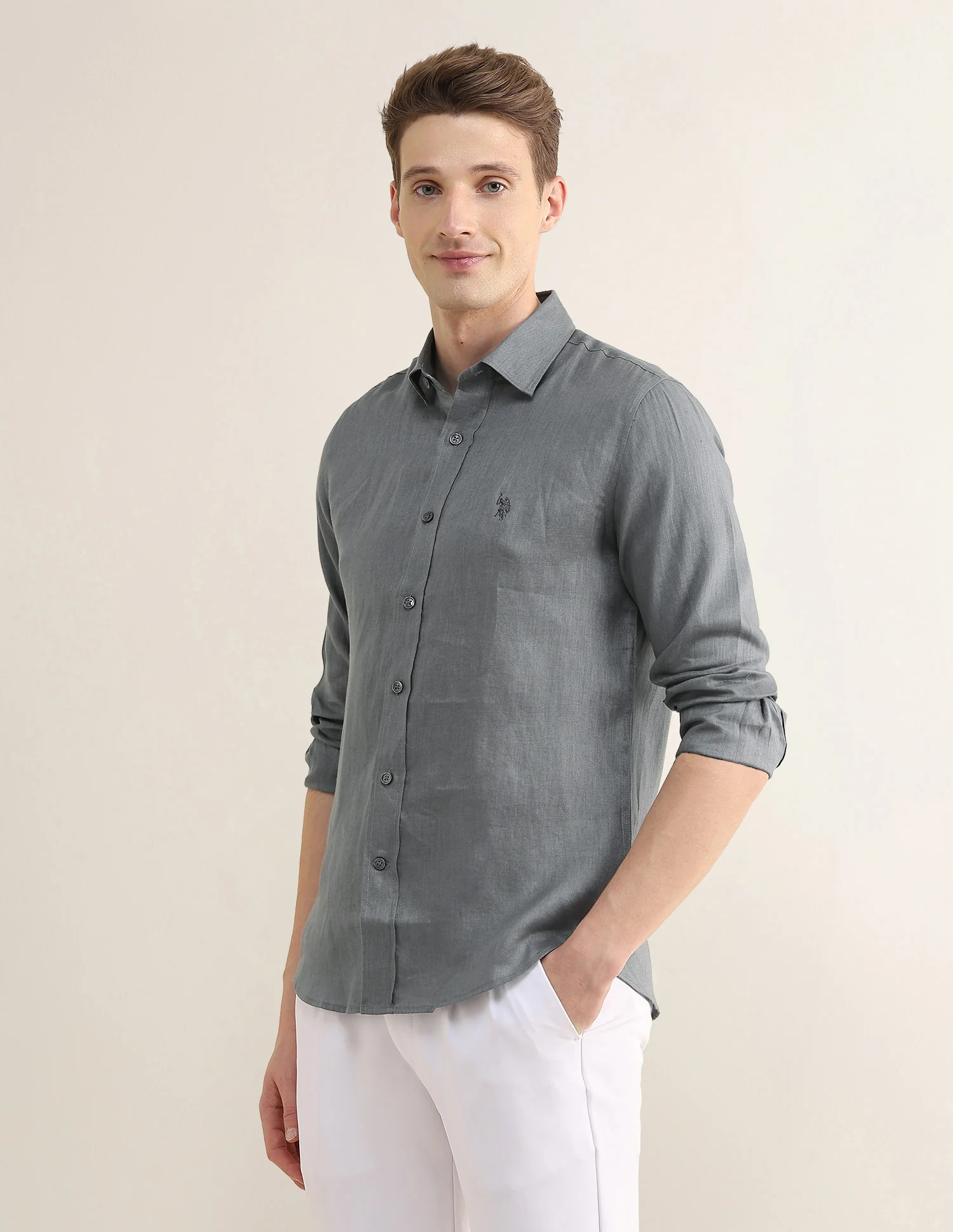 Solid Regular Fit Shirt - Image 4