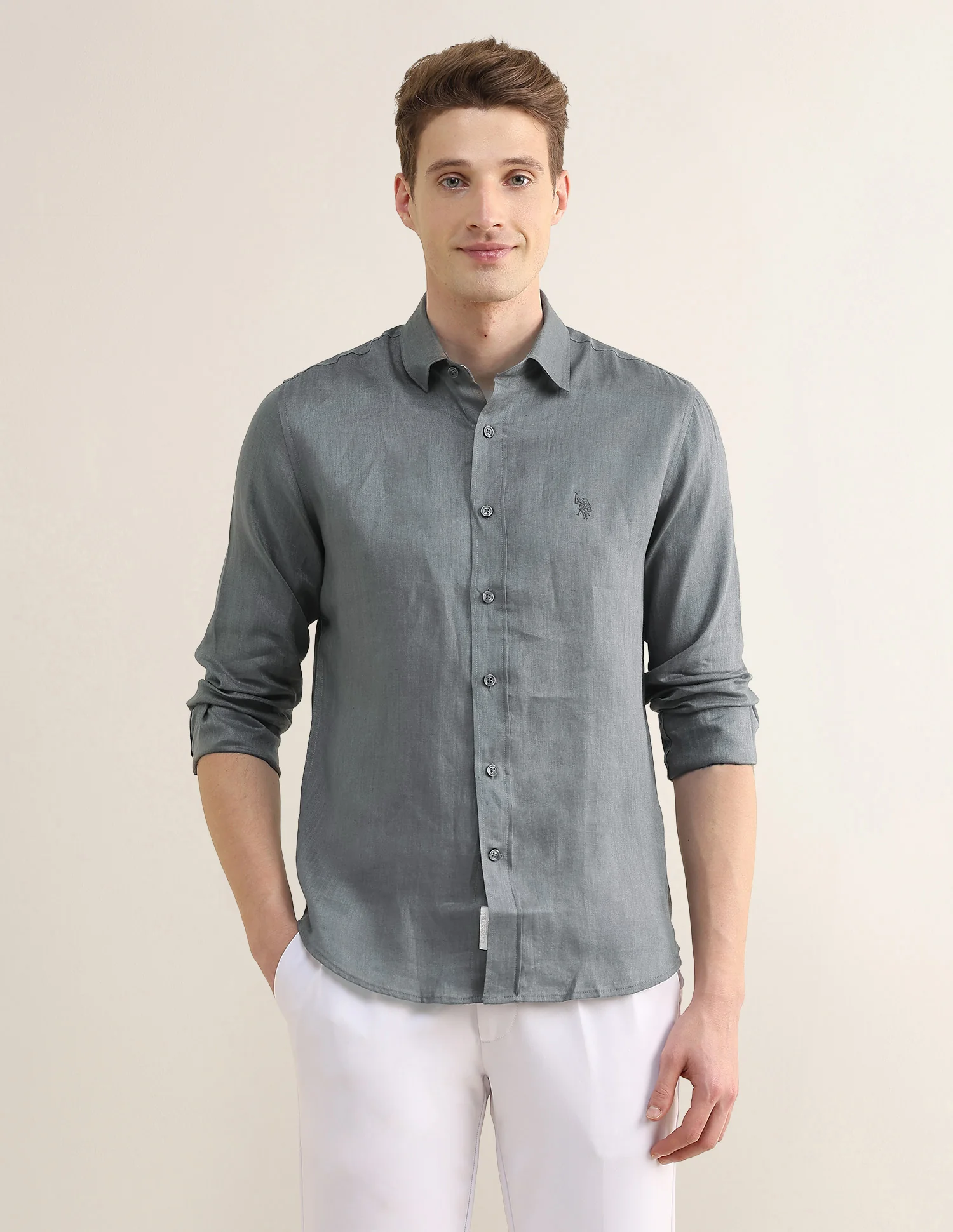 Solid Regular Fit Shirt - Image 6