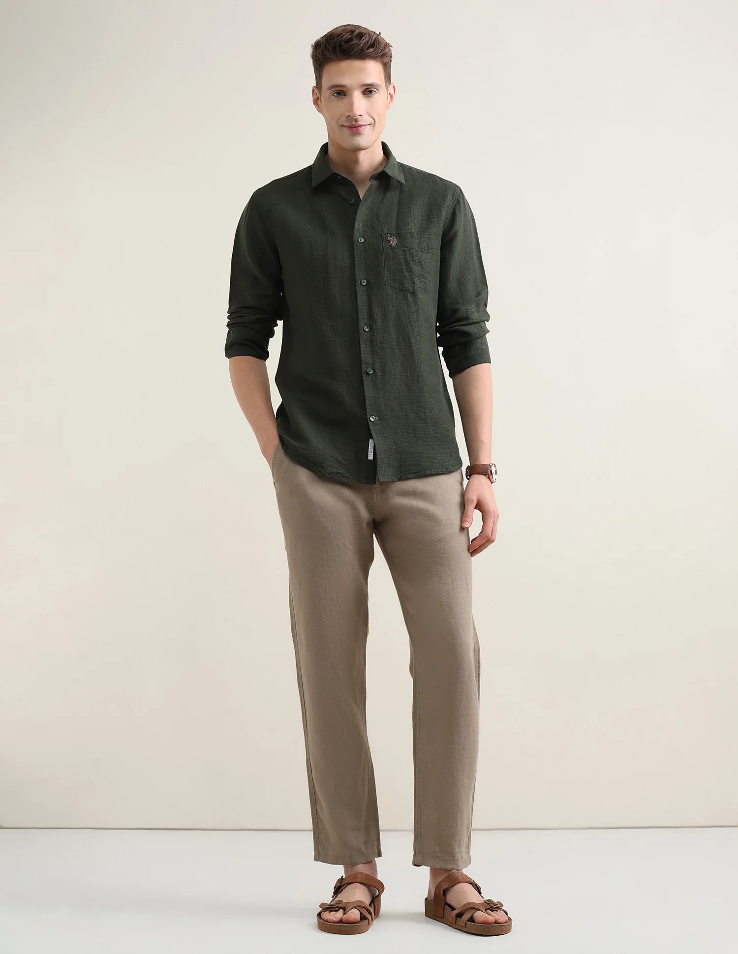 Solid Regular Fit Shirt - Image 3