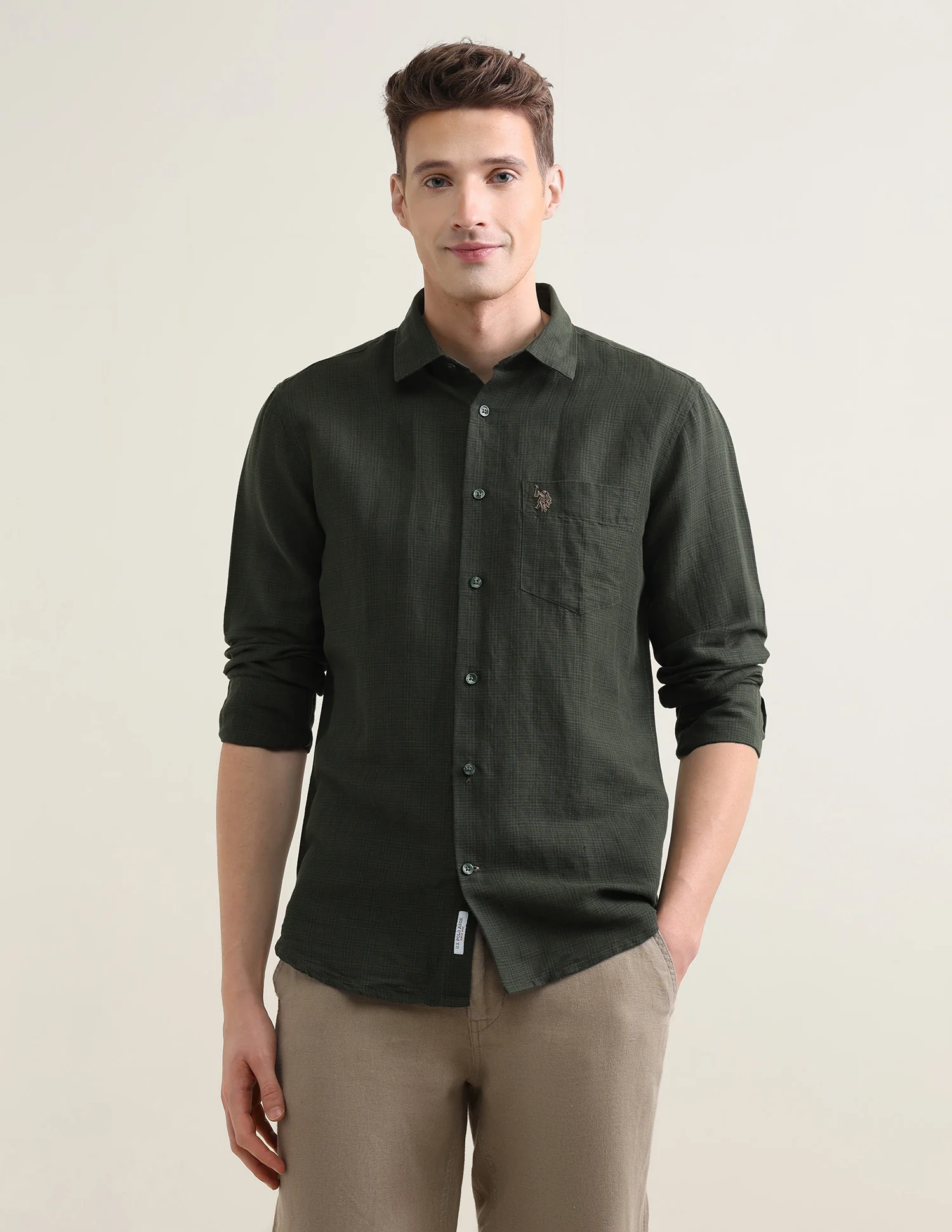Solid Regular Fit Shirt - Image 6