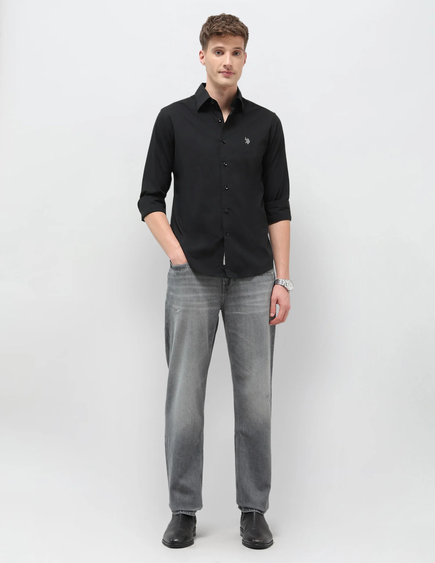 Solid Regular Fit Shirt - Image 3