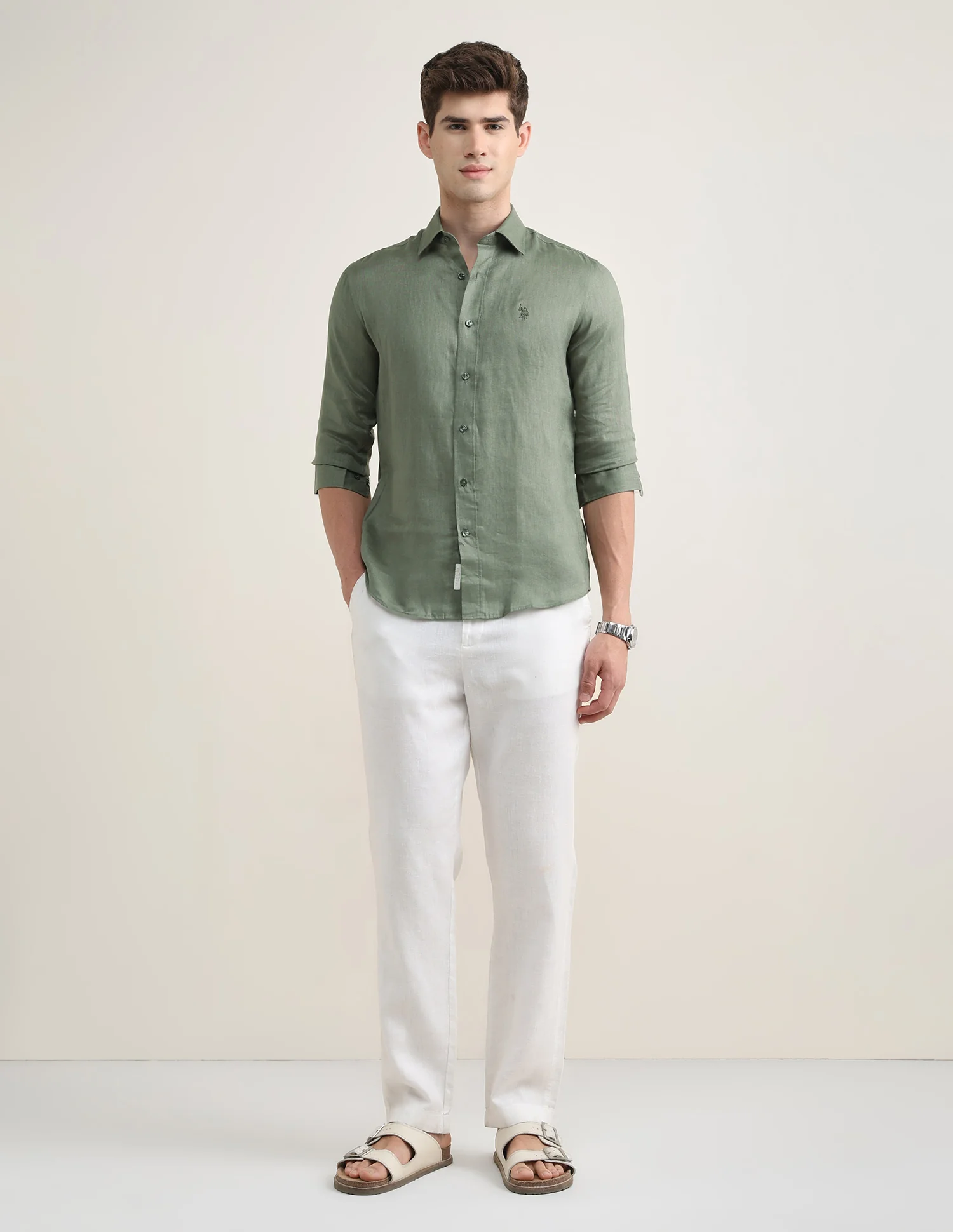 Solid Regular Fit Shirt - Image 3