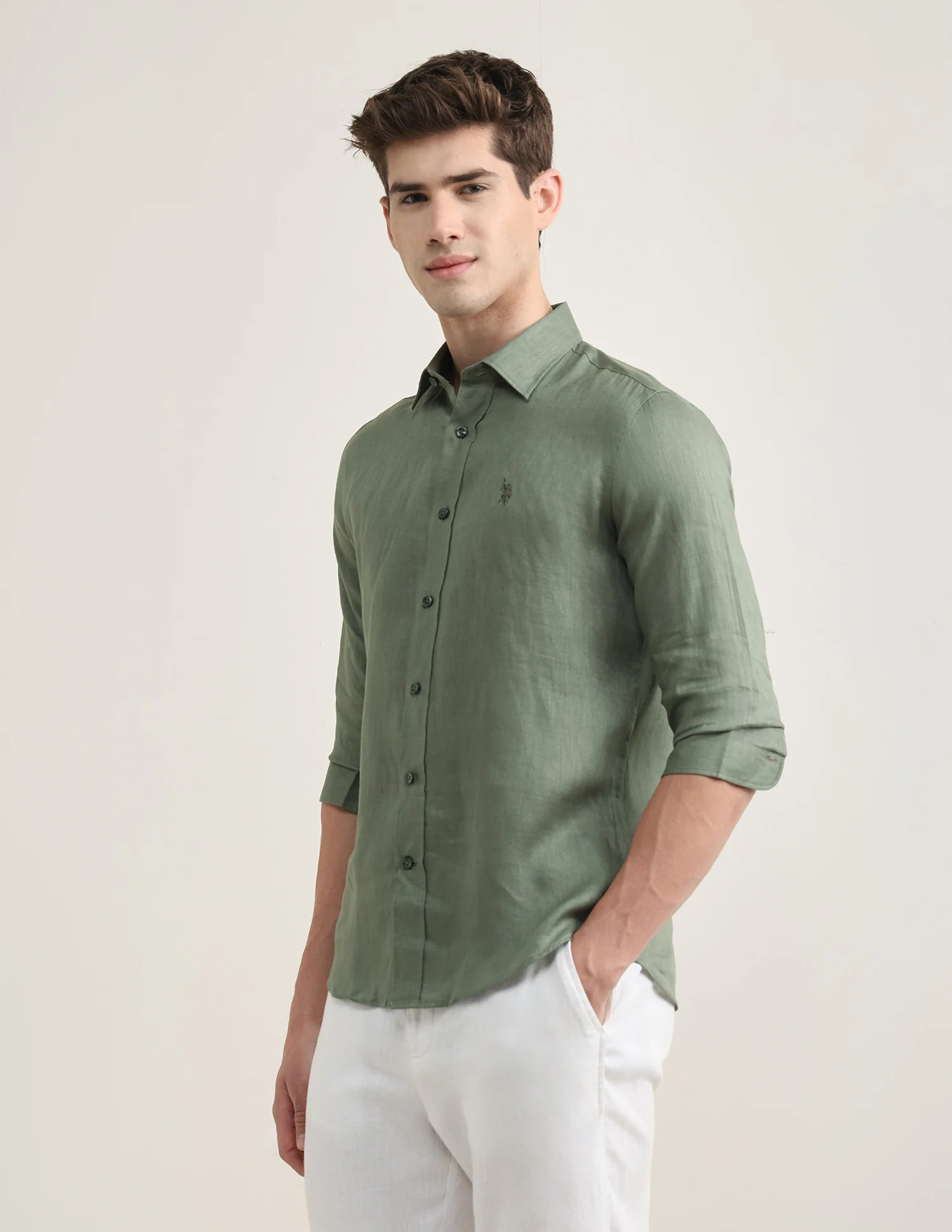 Solid Regular Fit Shirt - Image 4