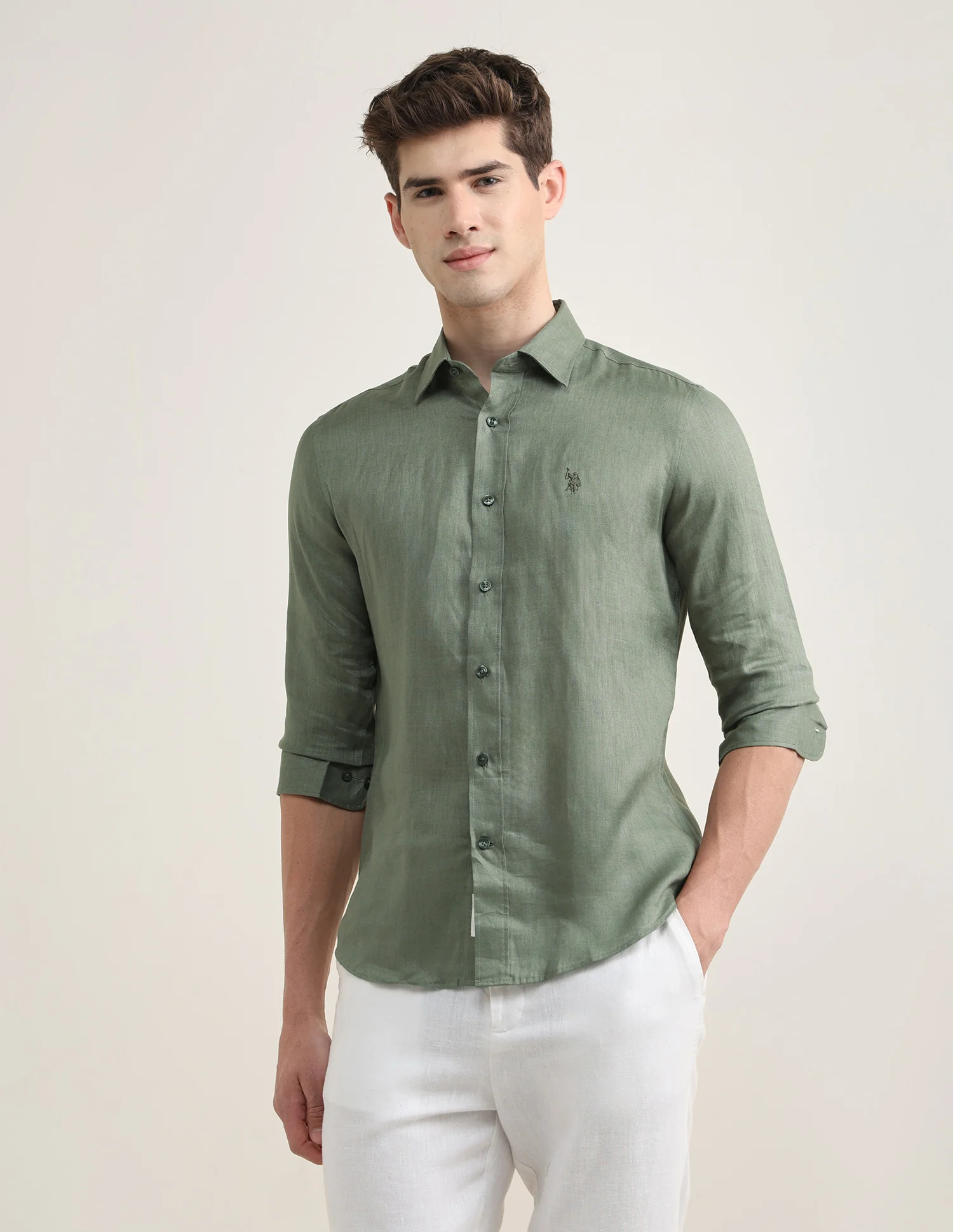 Solid Regular Fit Shirt - Image 6