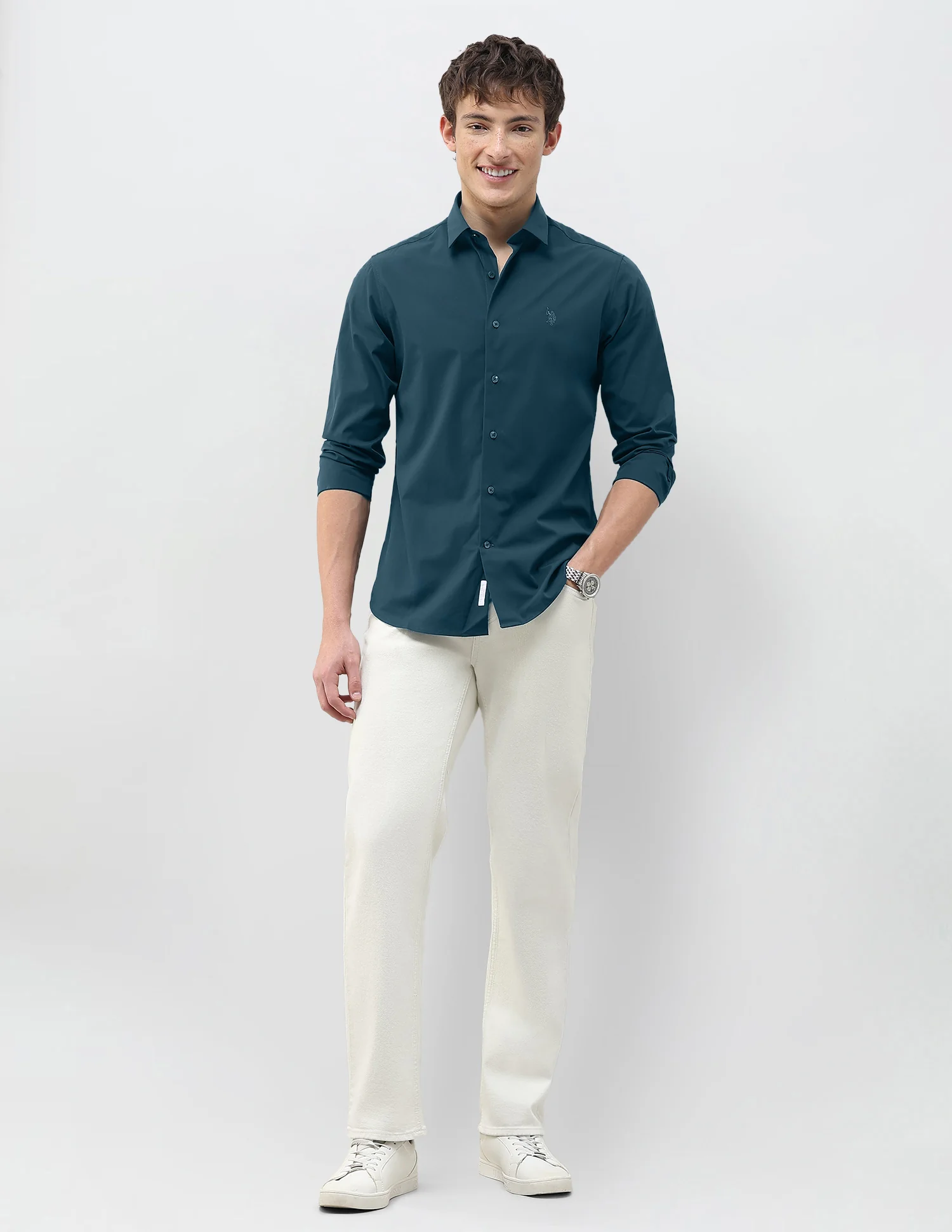 Solid Regular Fit Shirt - Image 3