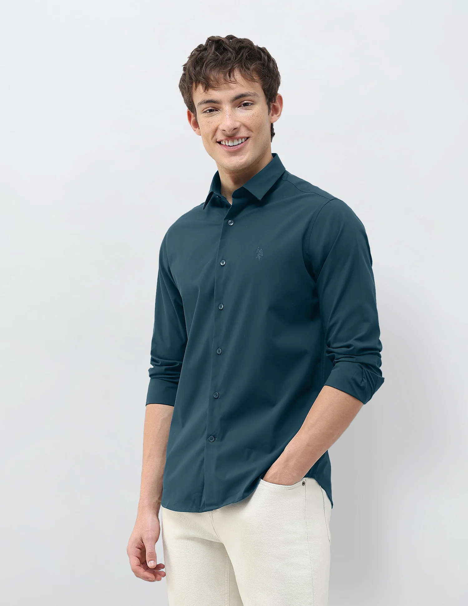 Solid Regular Fit Shirt - Image 4