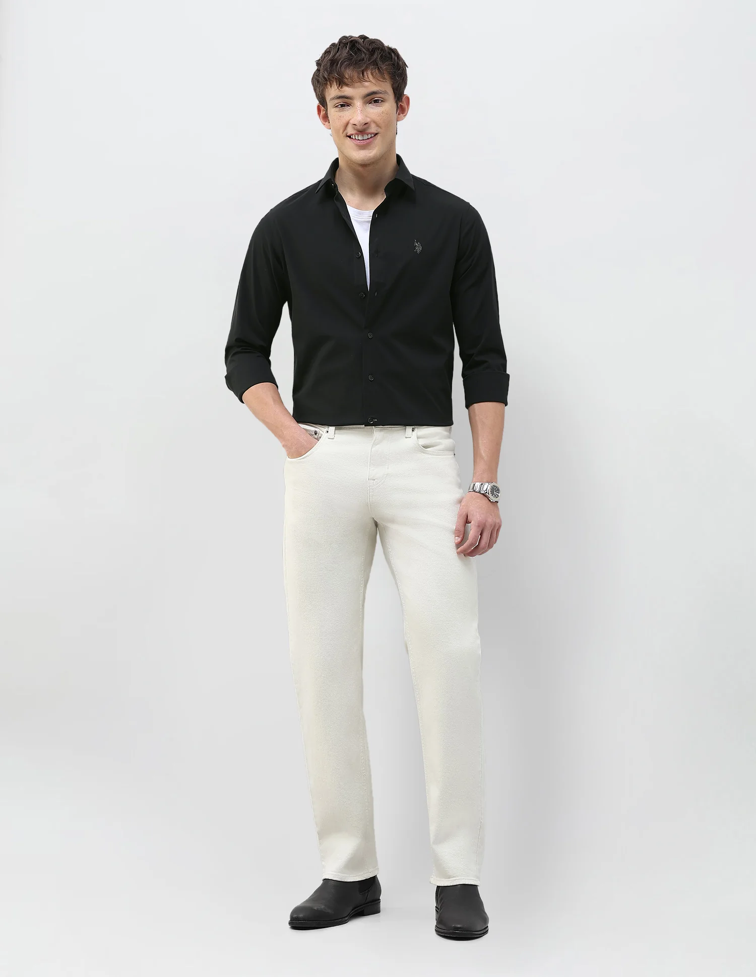 Solid Regular Fit Shirt - Image 3