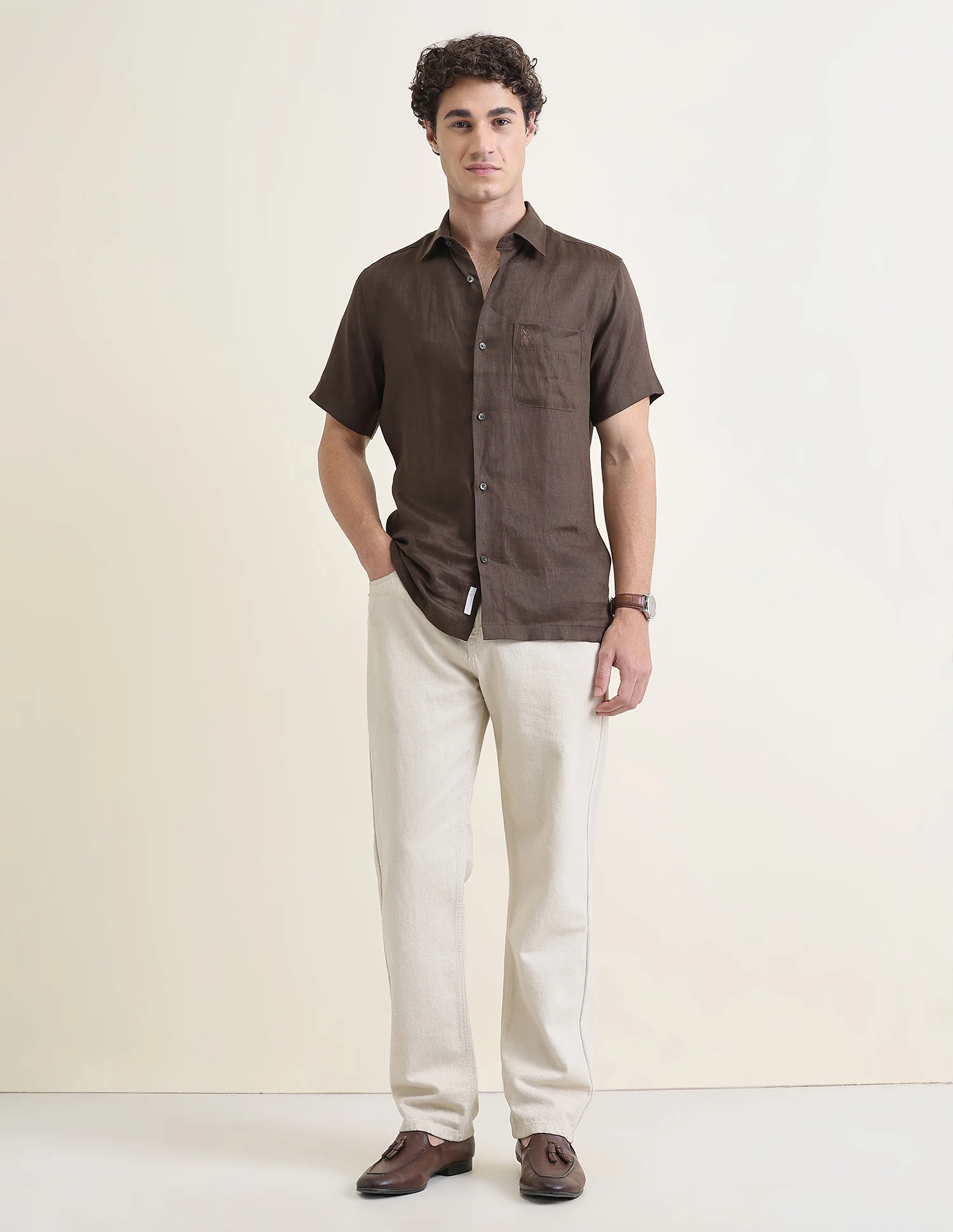 Solid Regular Fit Shirt - Image 3