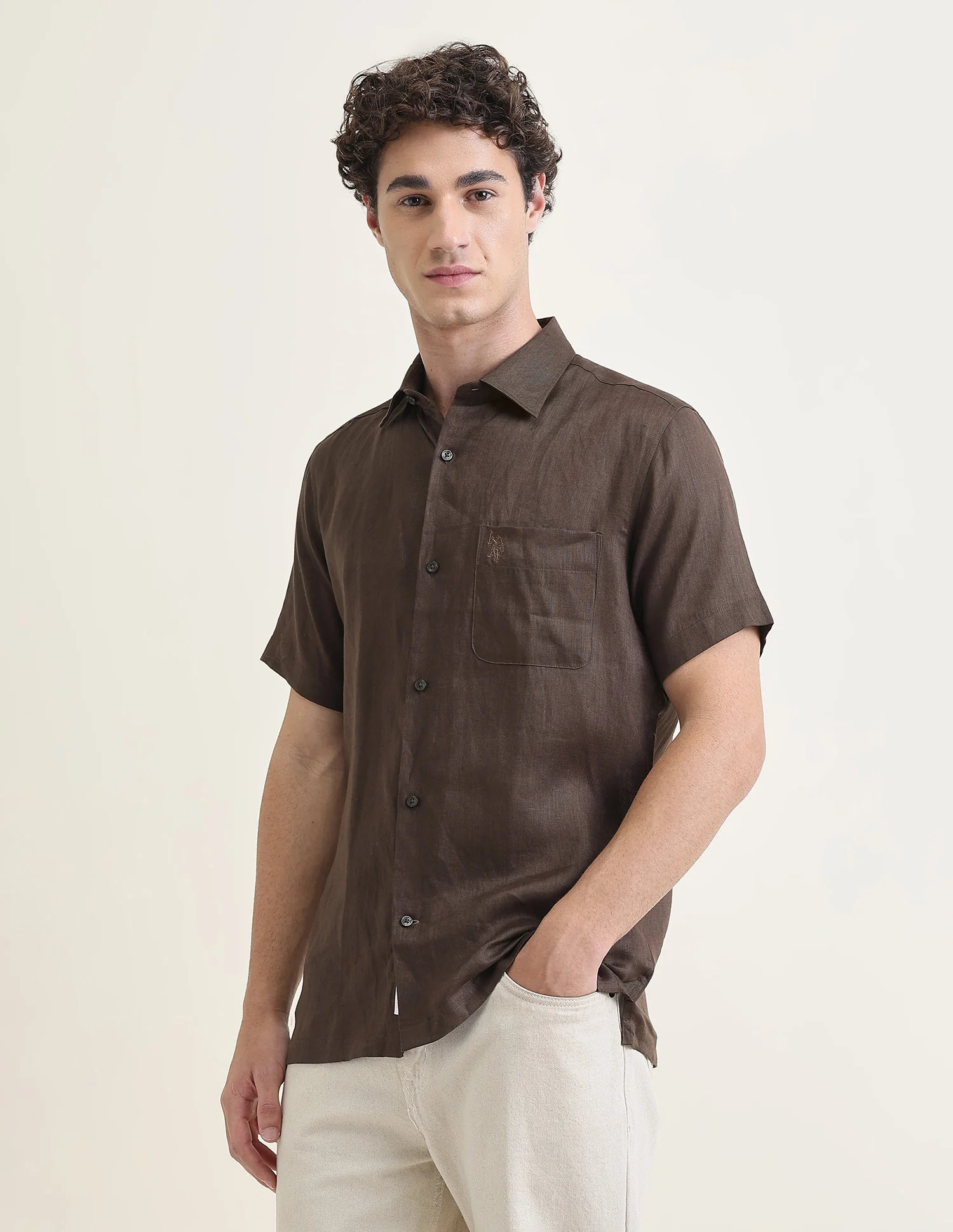 Solid Regular Fit Shirt - Image 4