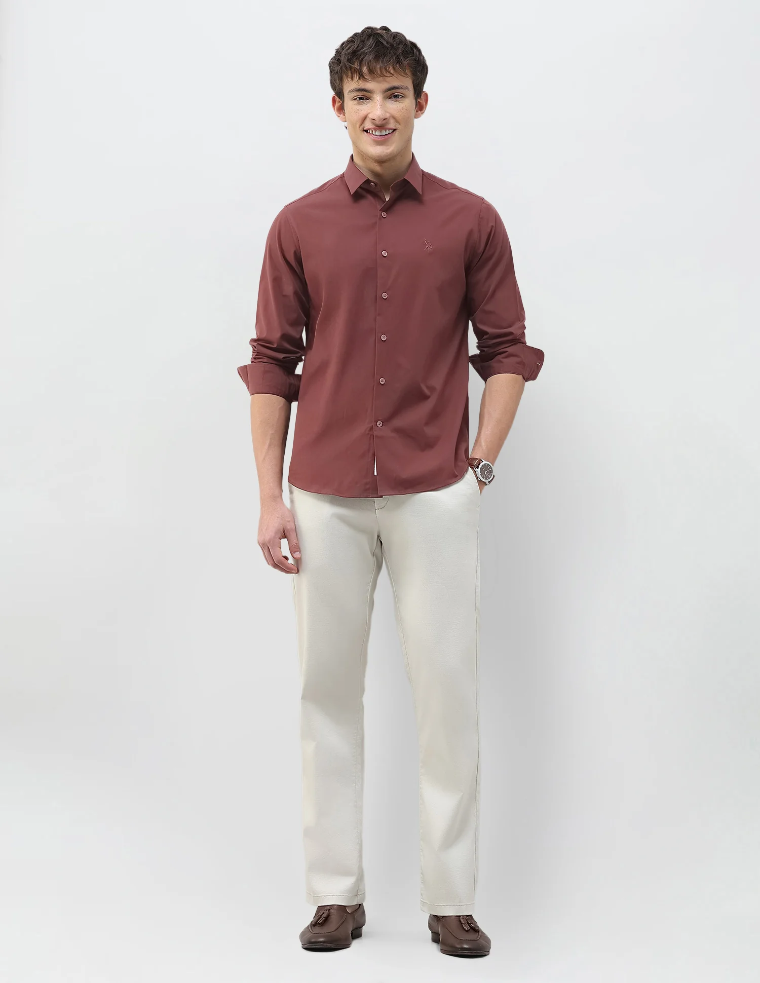 Solid Regular Fit Shirt - Image 3