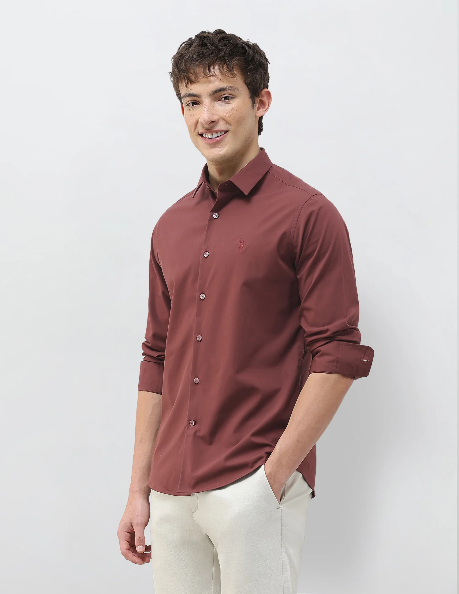 Solid Regular Fit Shirt - Image 4