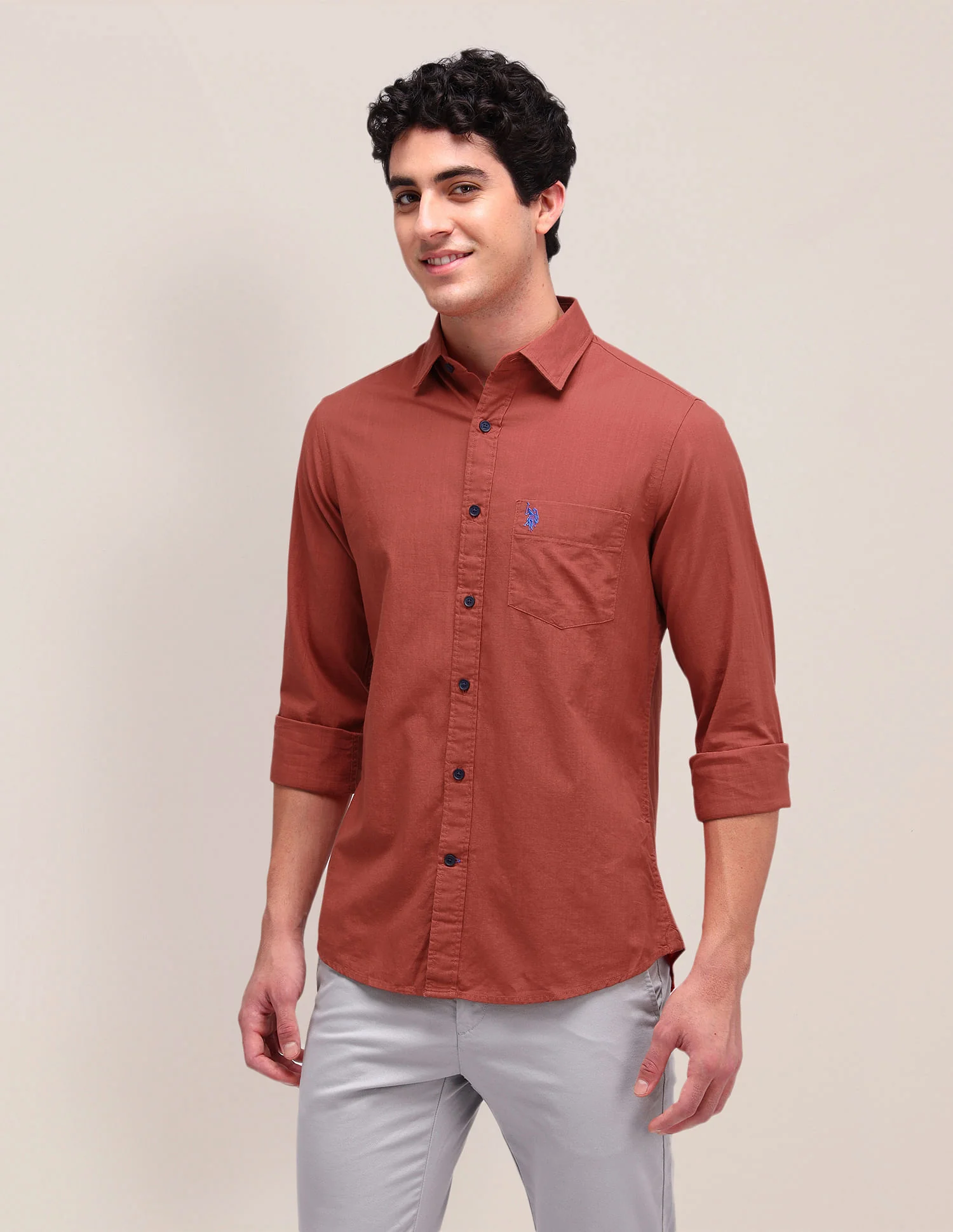 Solid Regular Fit Shirt - Image 4