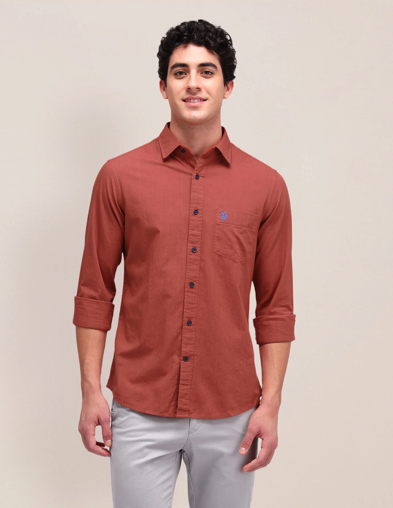 Solid Regular Fit Shirt - Image 6