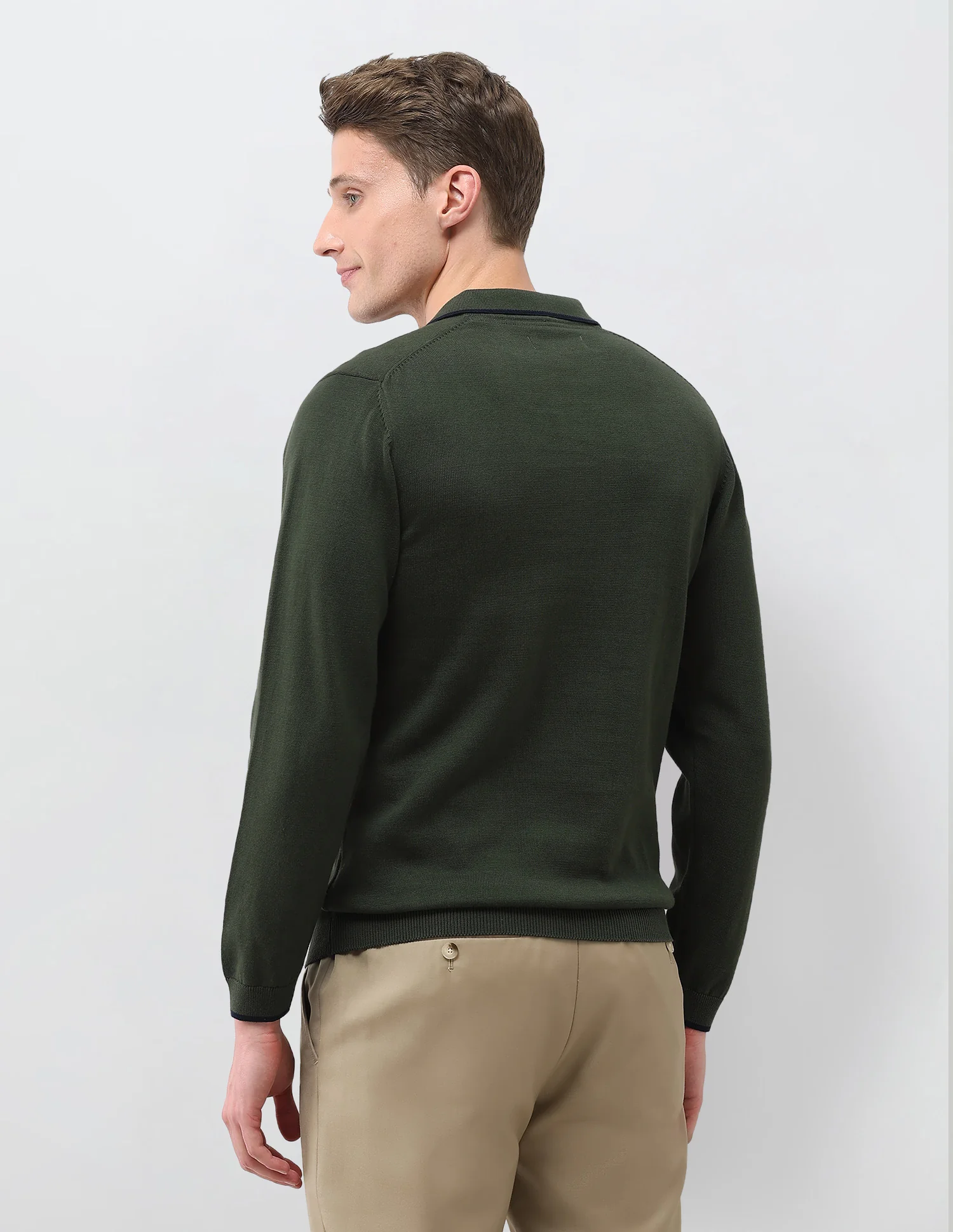 Solid Regular Fit Sweater - Image 4