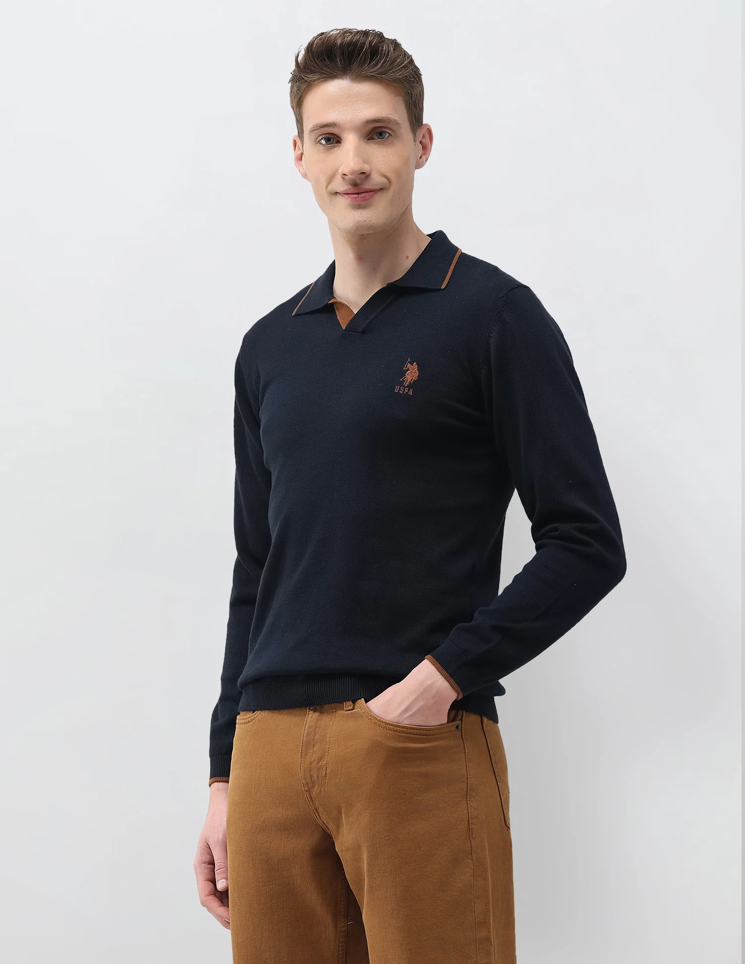 Solid Regular Fit Sweater - Image 4