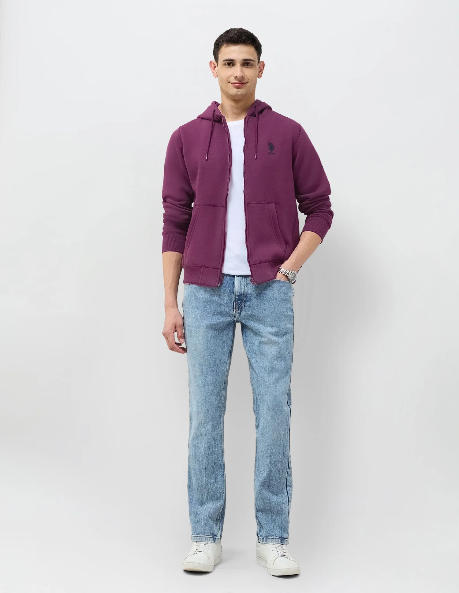 Solid Regular Fit Sweatshirt - Image 3