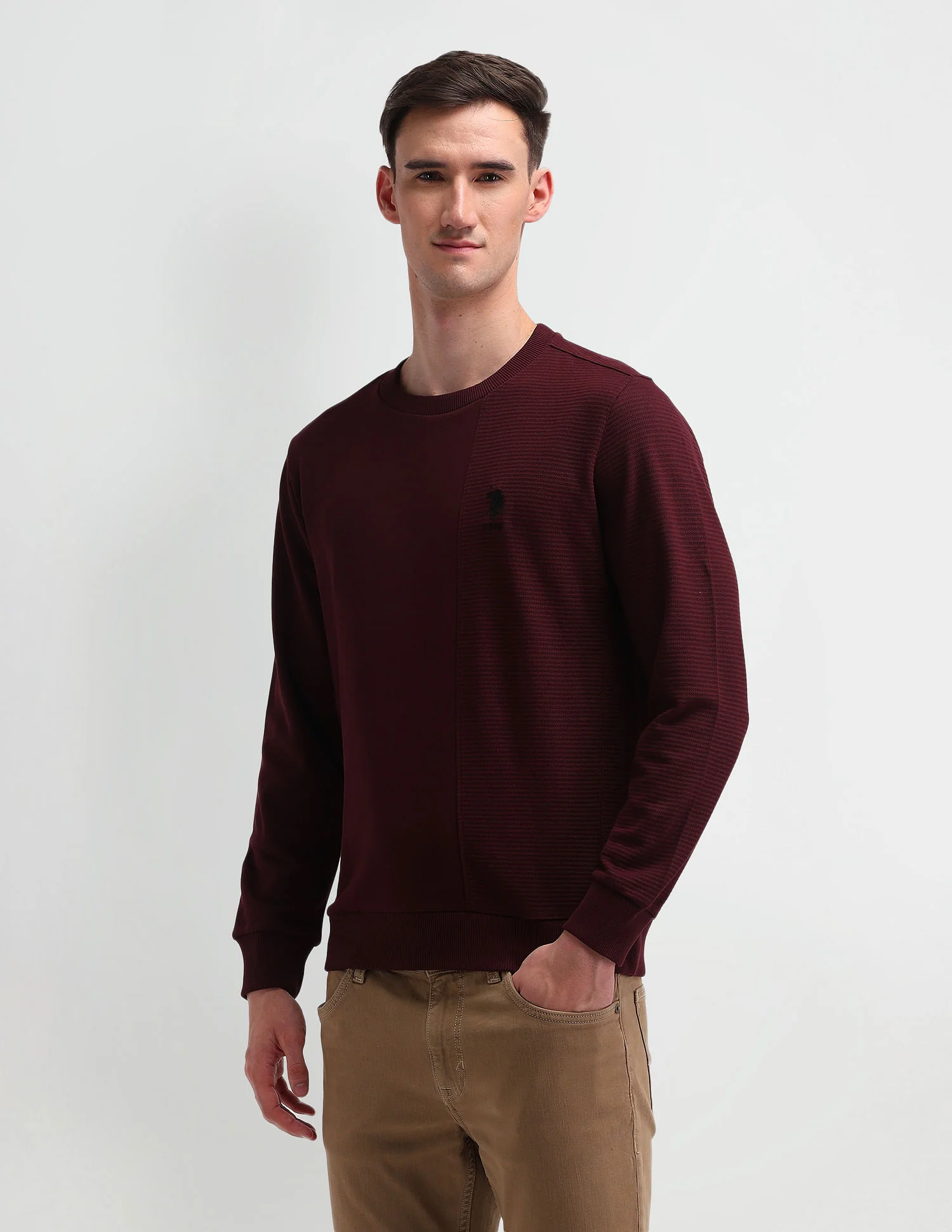 Solid Regular Fit Sweatshirt - Image 4